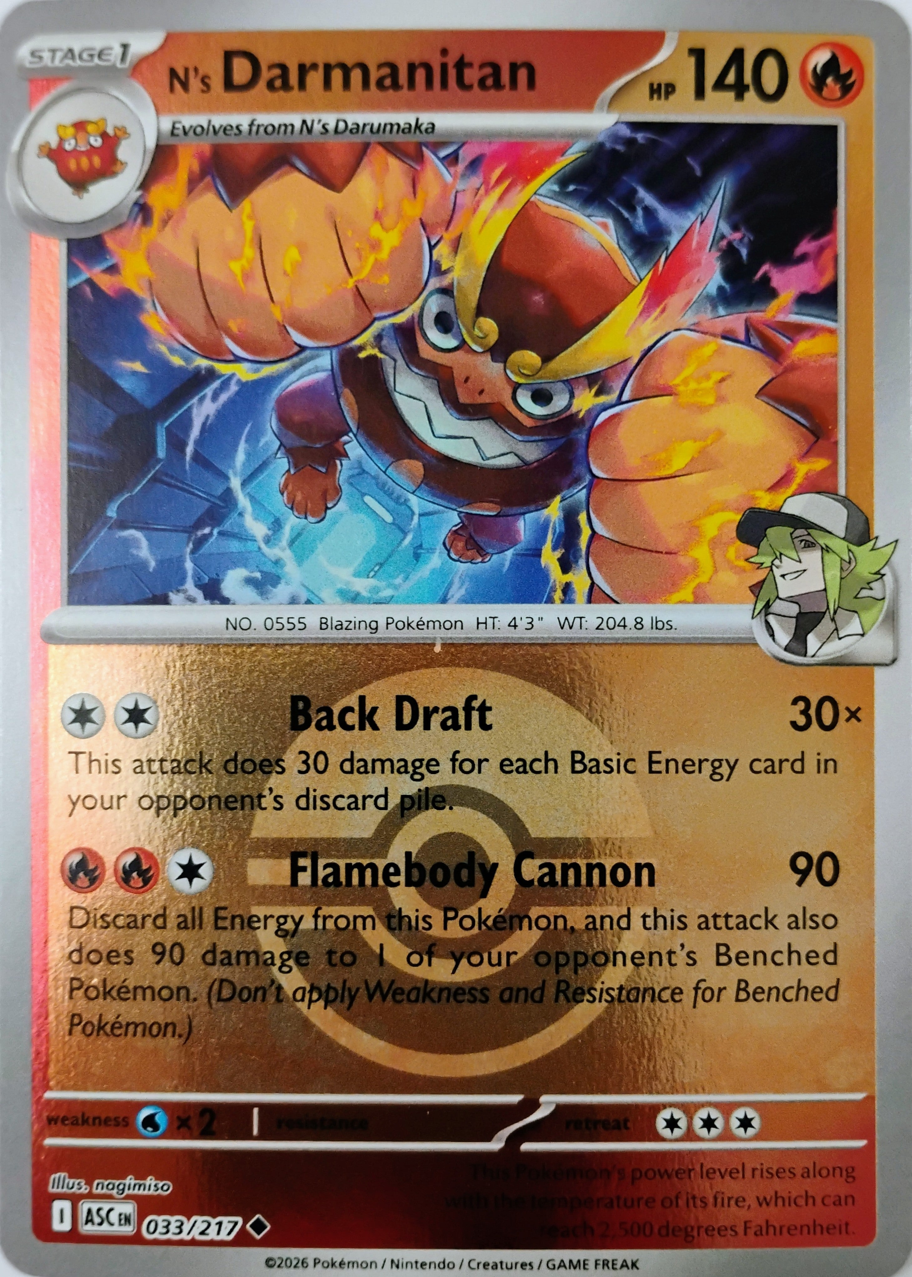 Pokémon tcg N's Darmanitan 033/217 (Poke Ball)