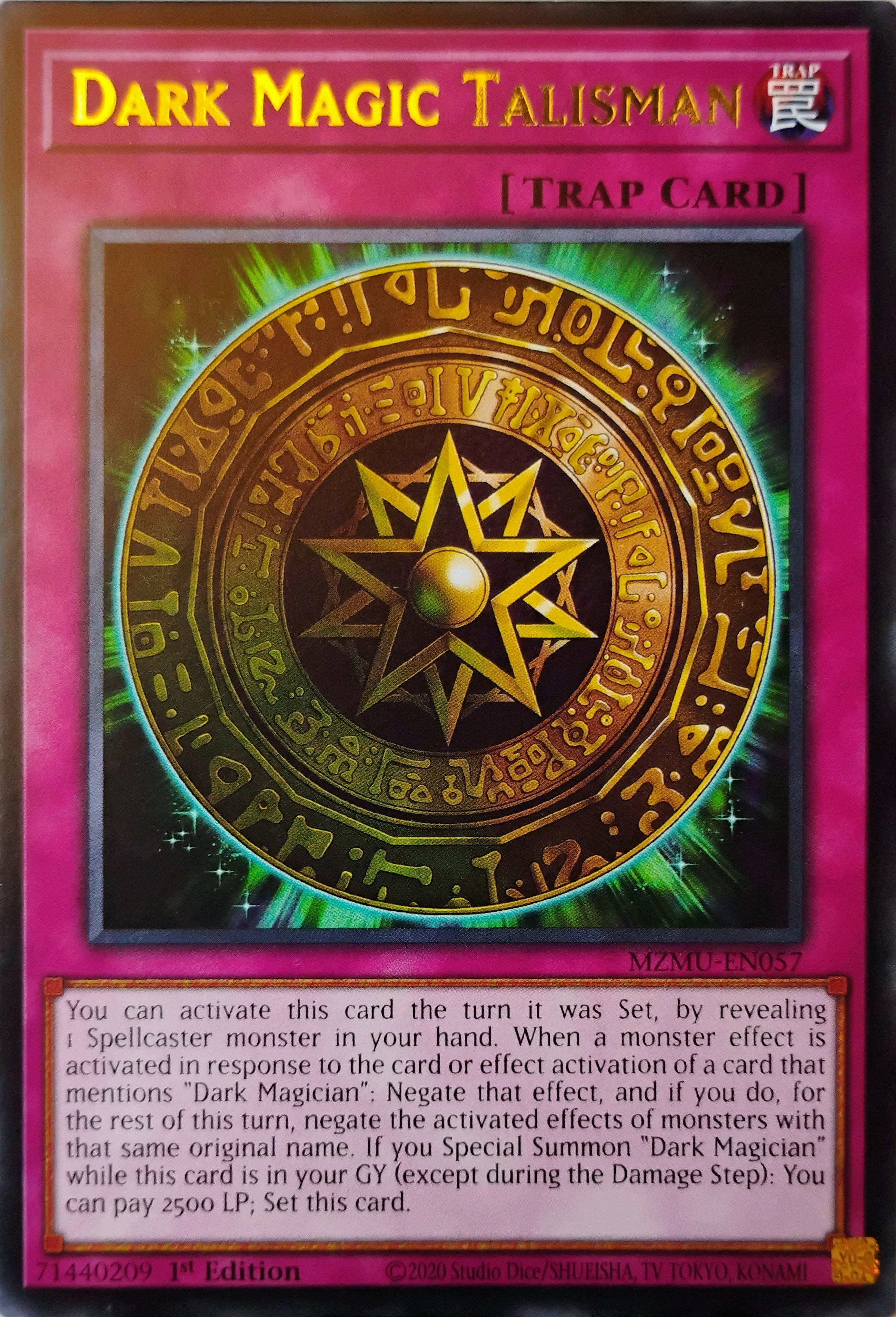 Yugioh! Dark Magic Talisman Mzmu-en057 Rara