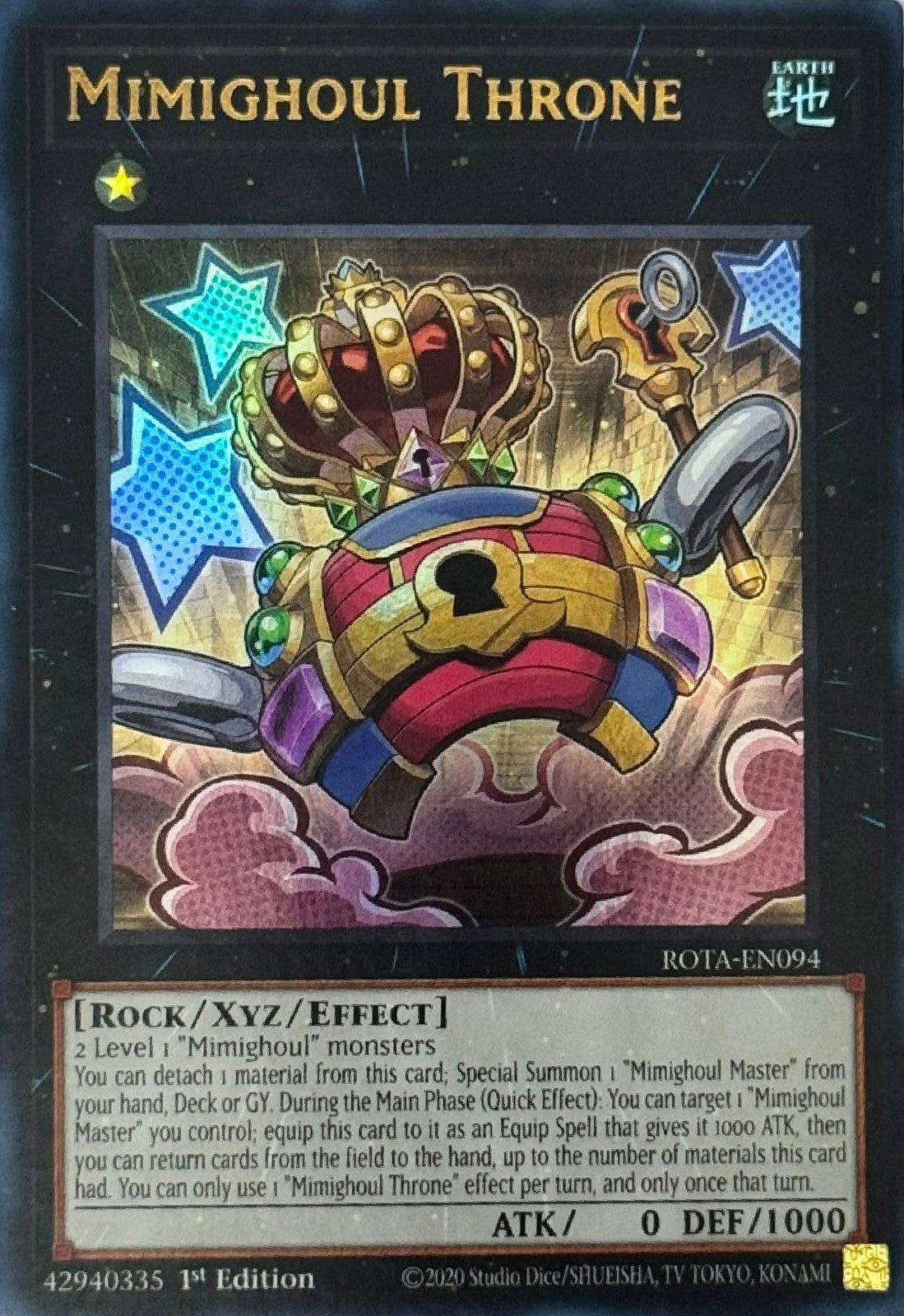 Yugioh! Mimighoul Throne ROTA-EN094 1st Edition Ultra Rare