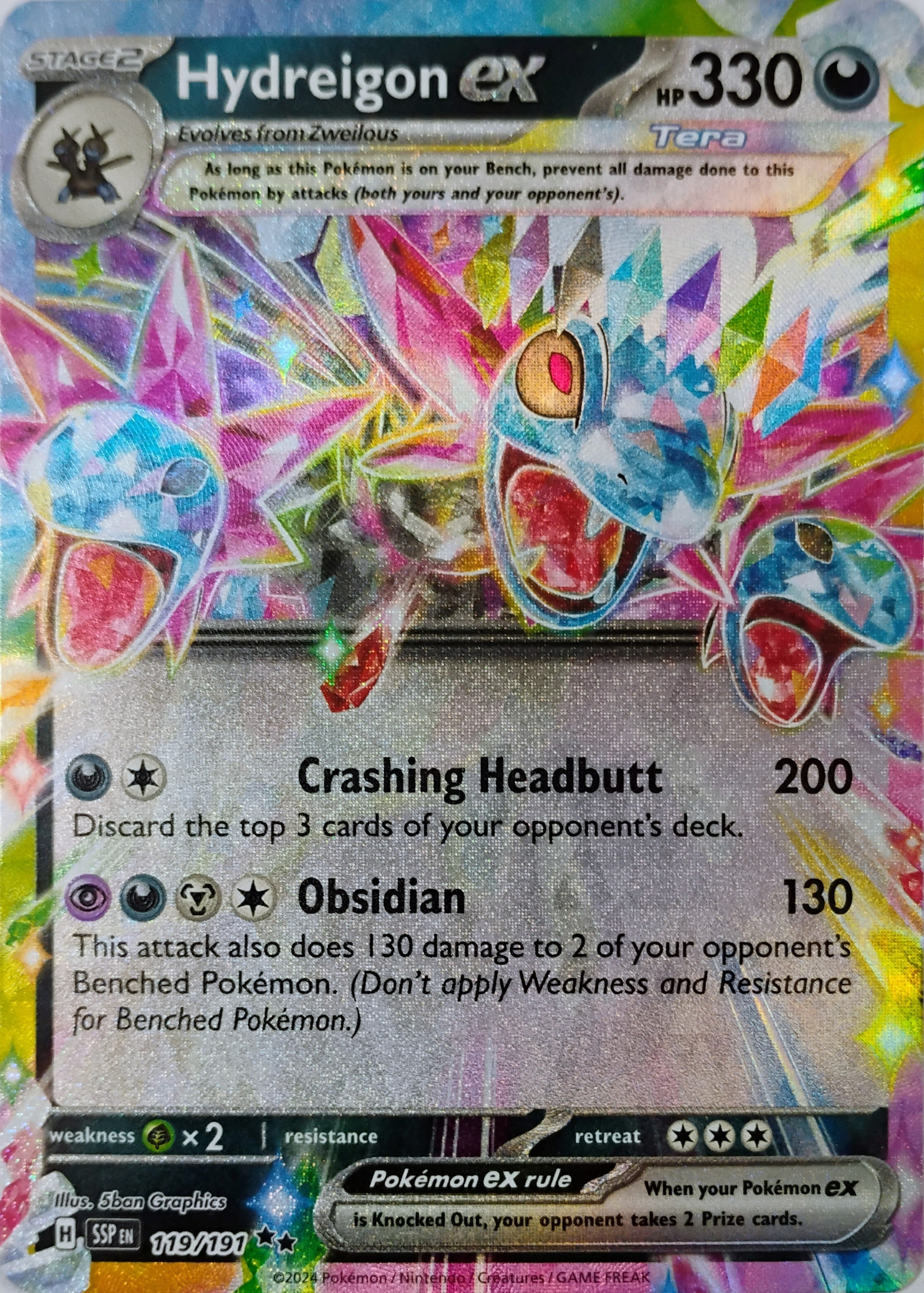 Pokémon tcg Hydreigon Ex 119/191