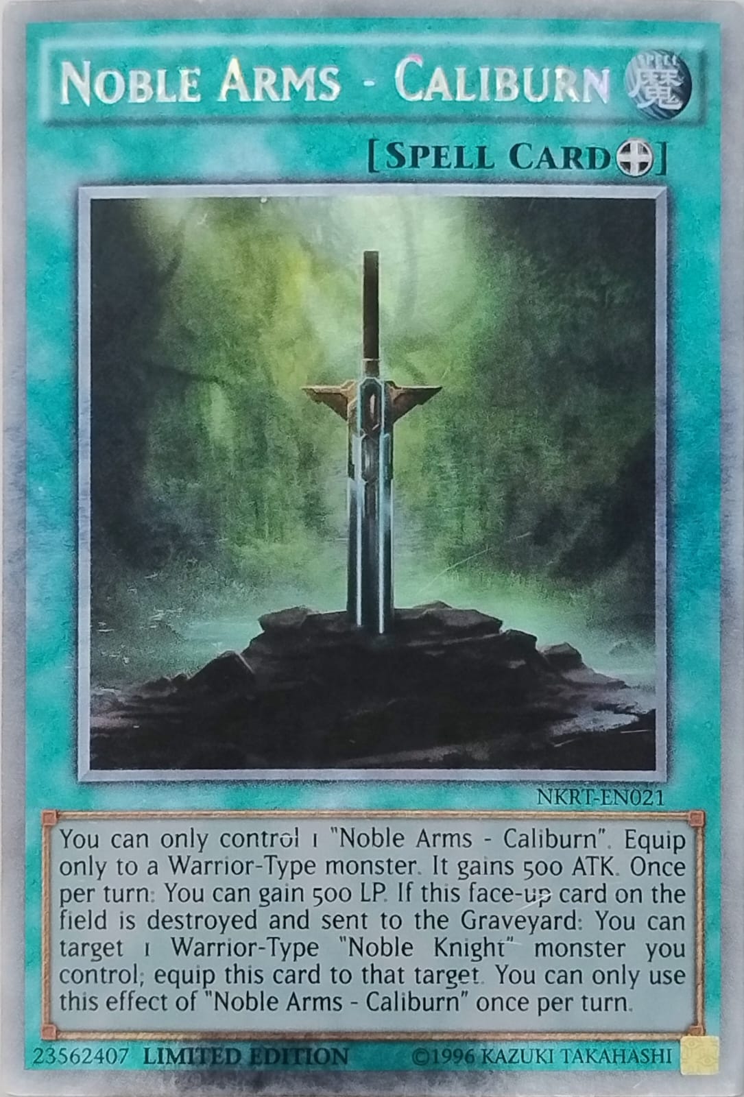 Yugioh! Noble Arms - Caliburn NKRT-EN021 Platinum