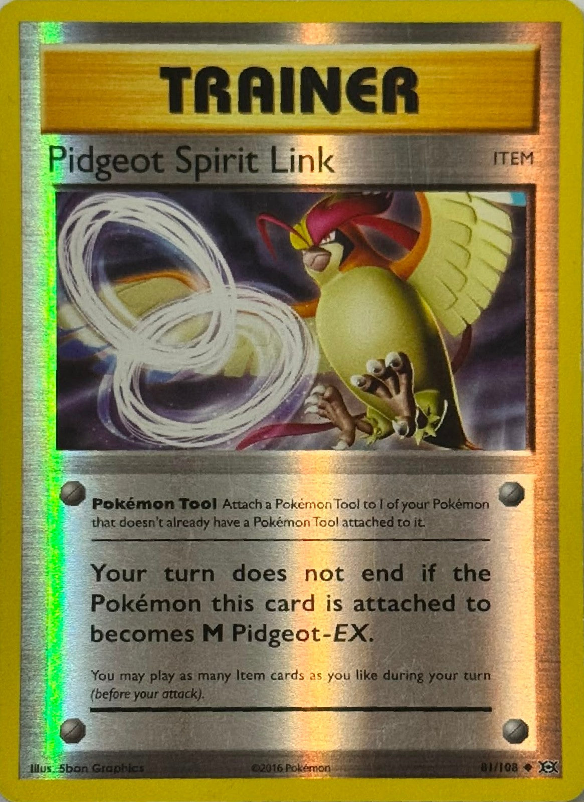 Pokémon Tcg Pidgeot Spirit Link 81/108 Reverse