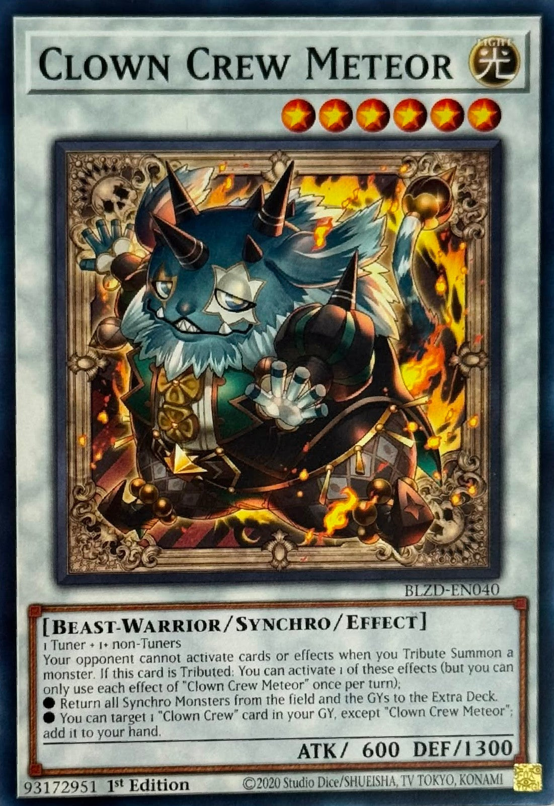 Yugioh! Clown Crew Meteor BLZD-EN040 1st Edition