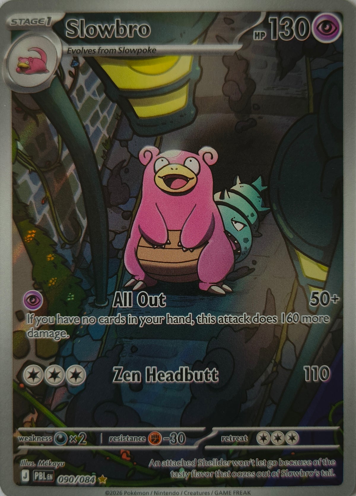 Pokémon tcg Slowbro 090/084 Illustration Rare