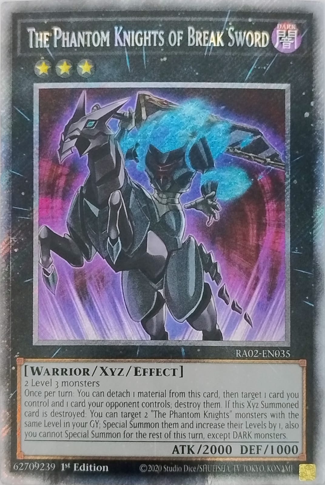 Yugioh! The Phantom Knights Of Break Sword RA02-EN035 Platinum