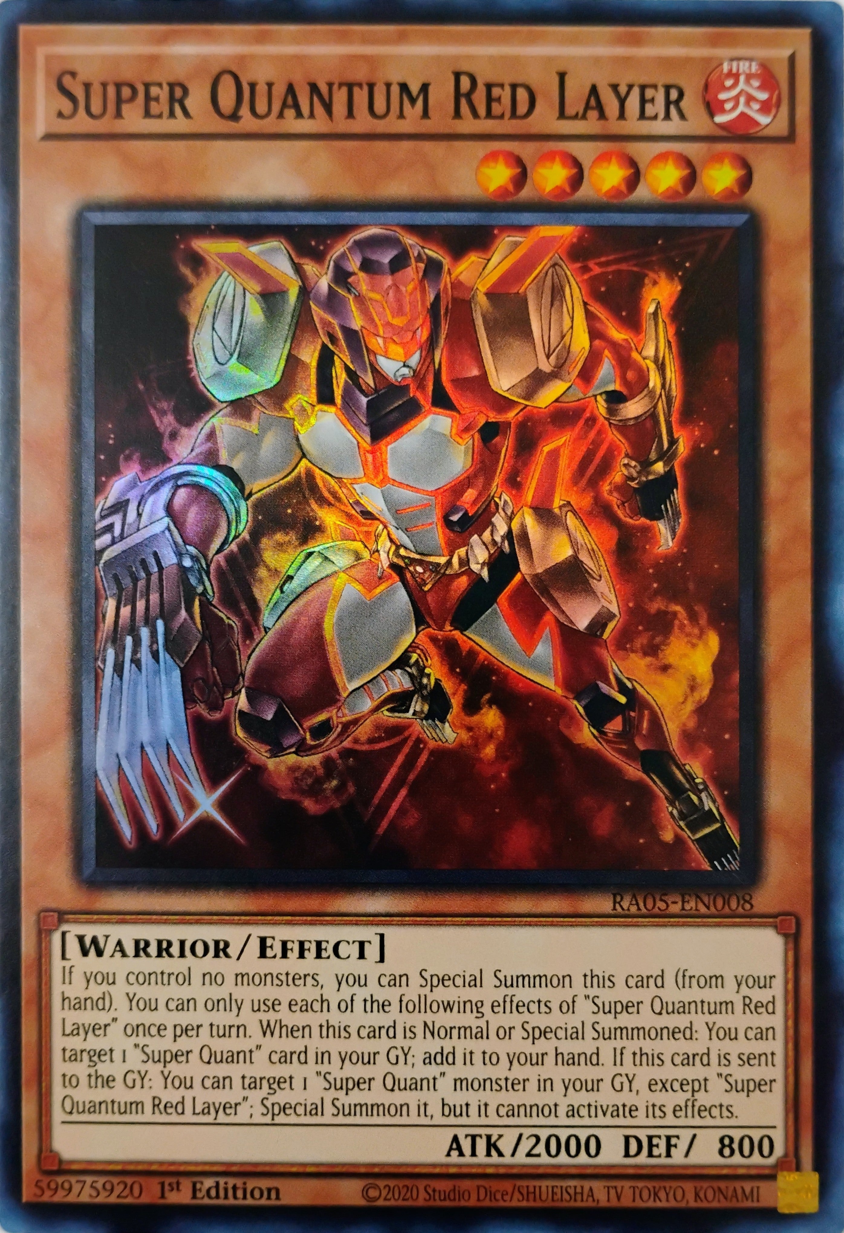 Yugioh! Super Quantum Red Layer Ra05-en008 Super Rare
