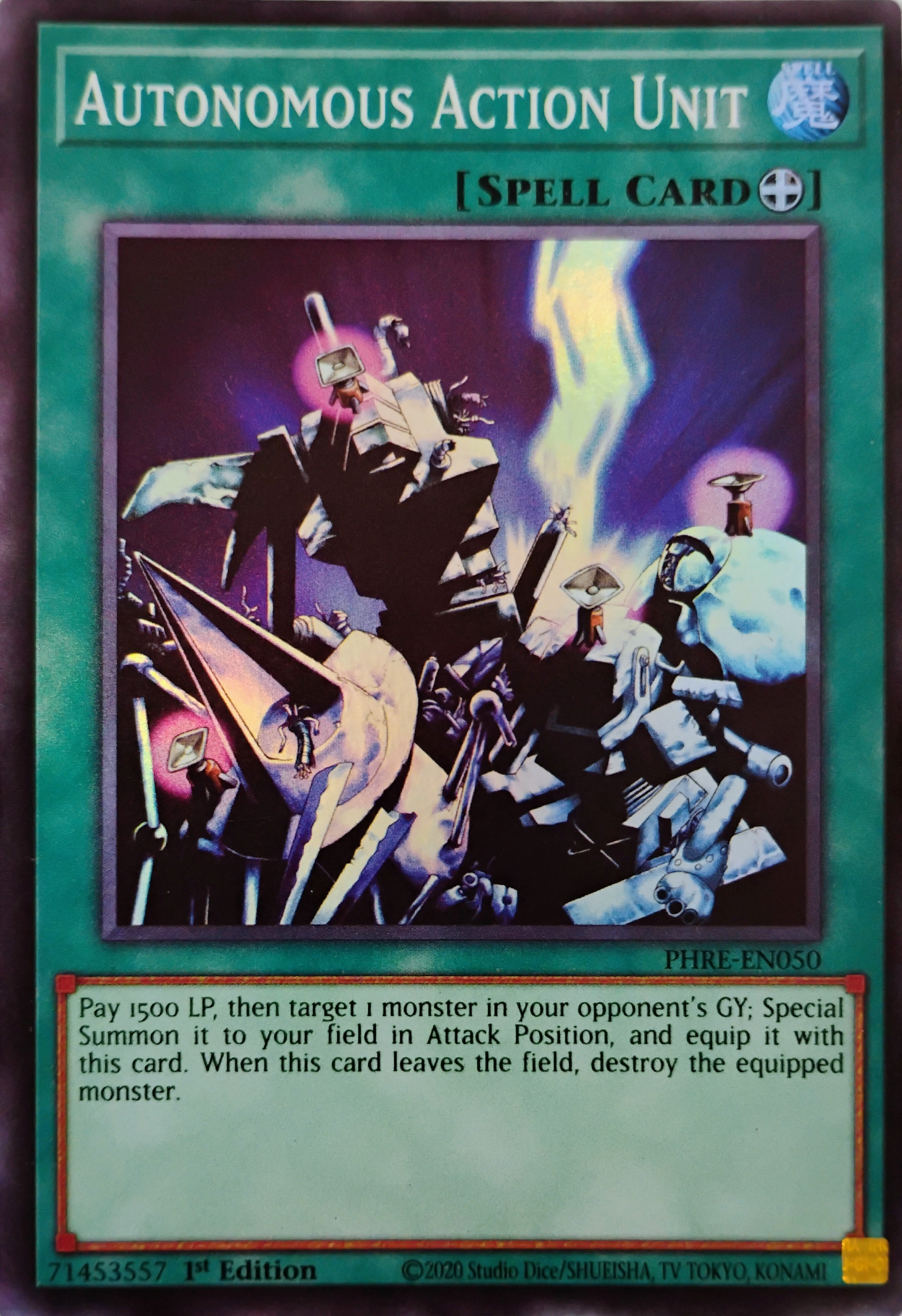 Yugioh! Autonomous Action Unit phre-en050 Super Rare 1st edition