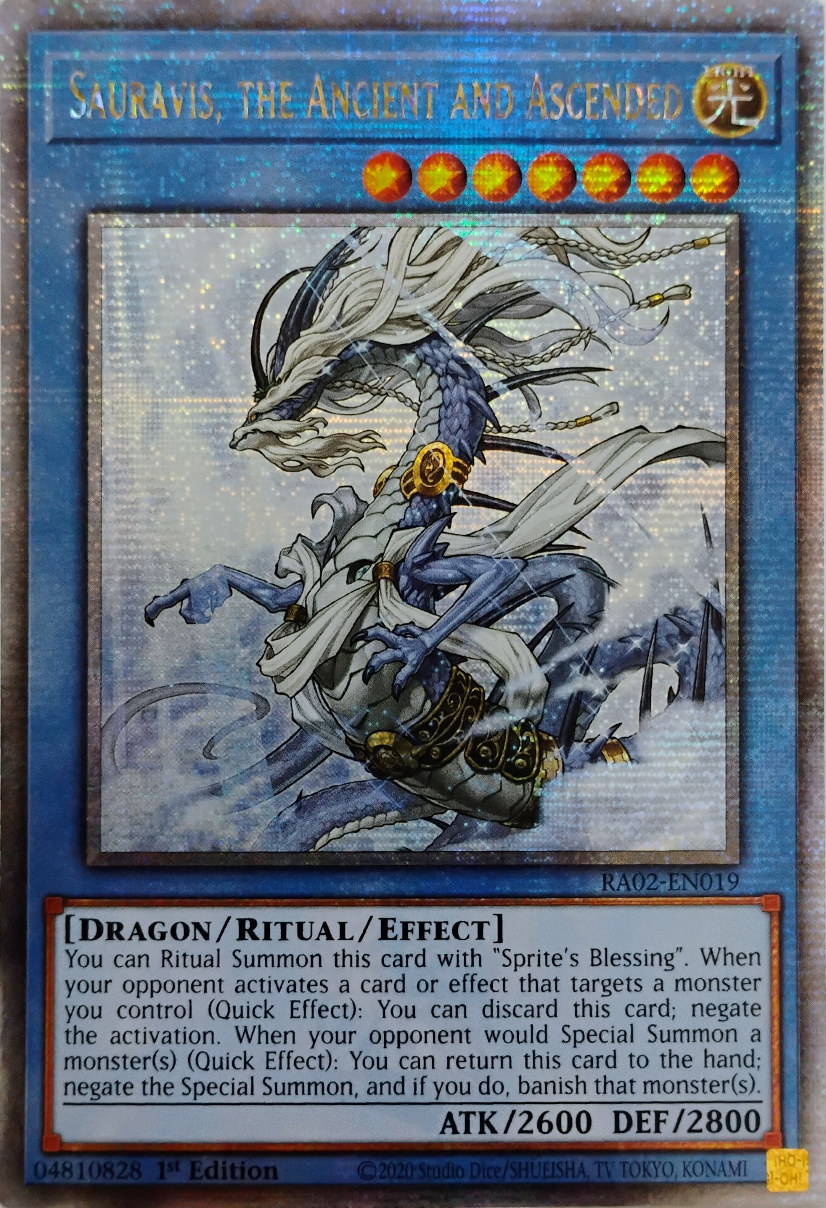 Yugioh! Sauravis The Ancient And Ascended Ra02-en019 Quarter Century