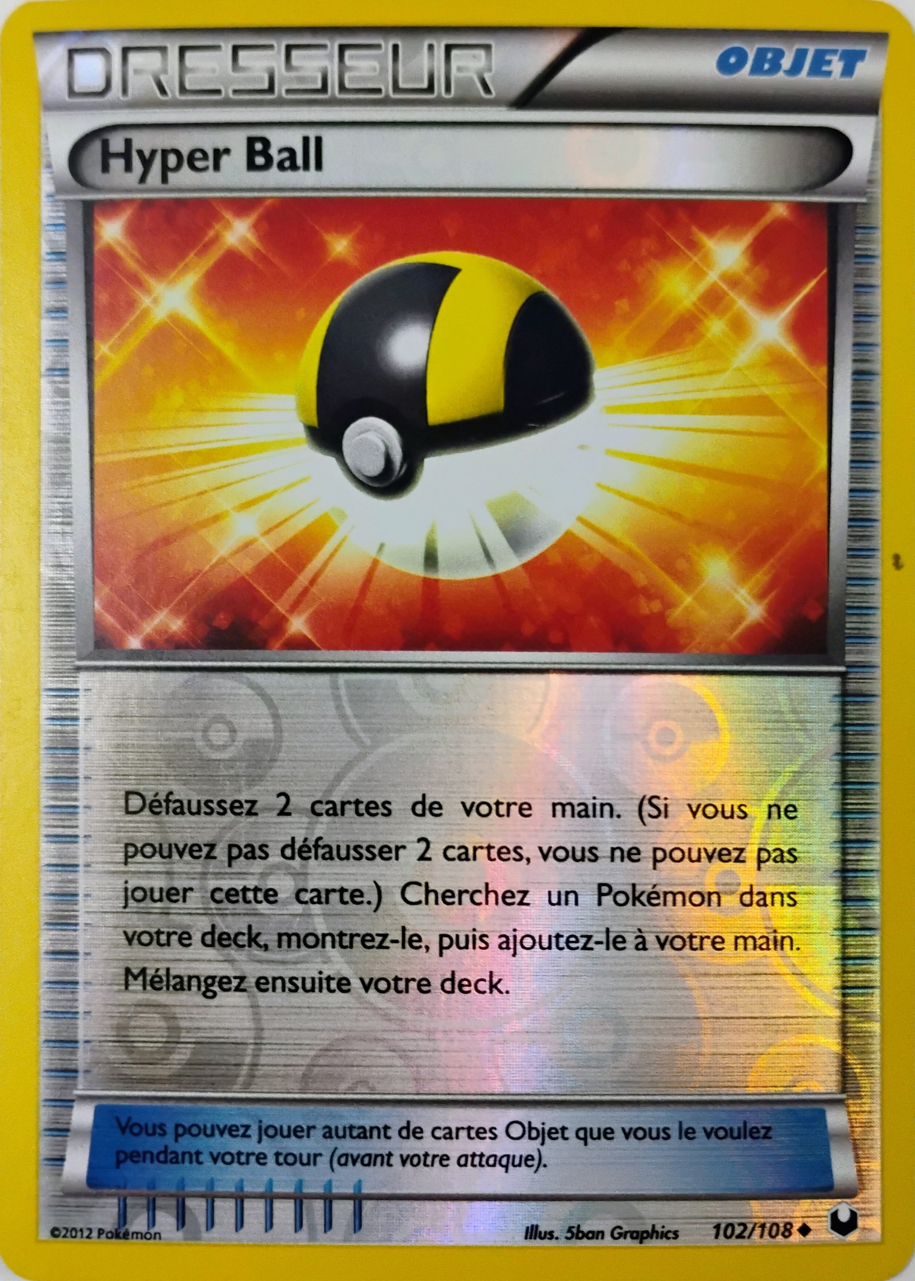 Pokémon tcg Hyper Ball 102/108 Reverse (Francés)