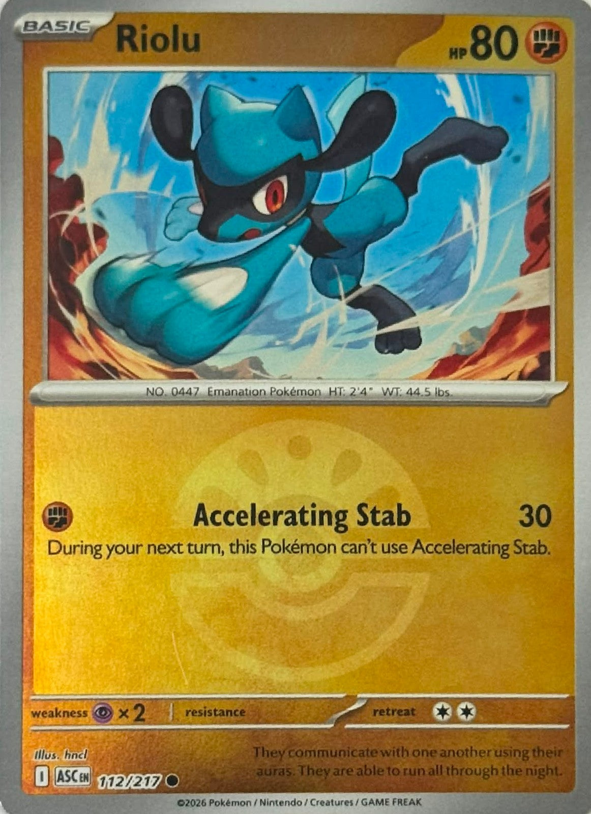 Pokémon Tcg Riolu 112/217 (Friend ball)