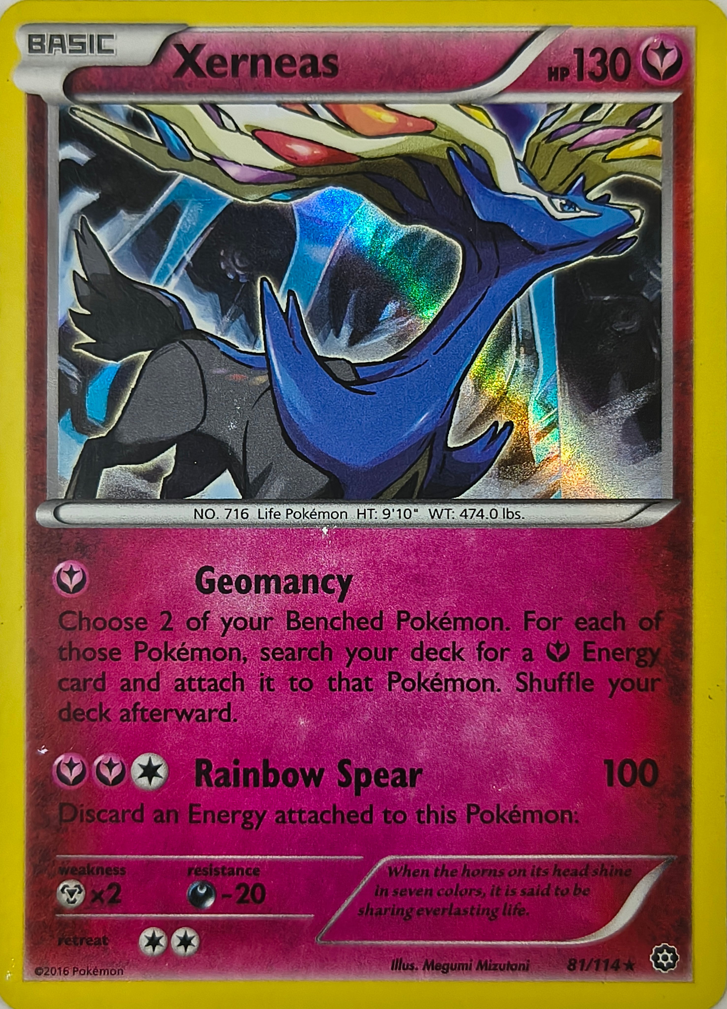 Pokémon tcg Xerneas 81/114 Holo