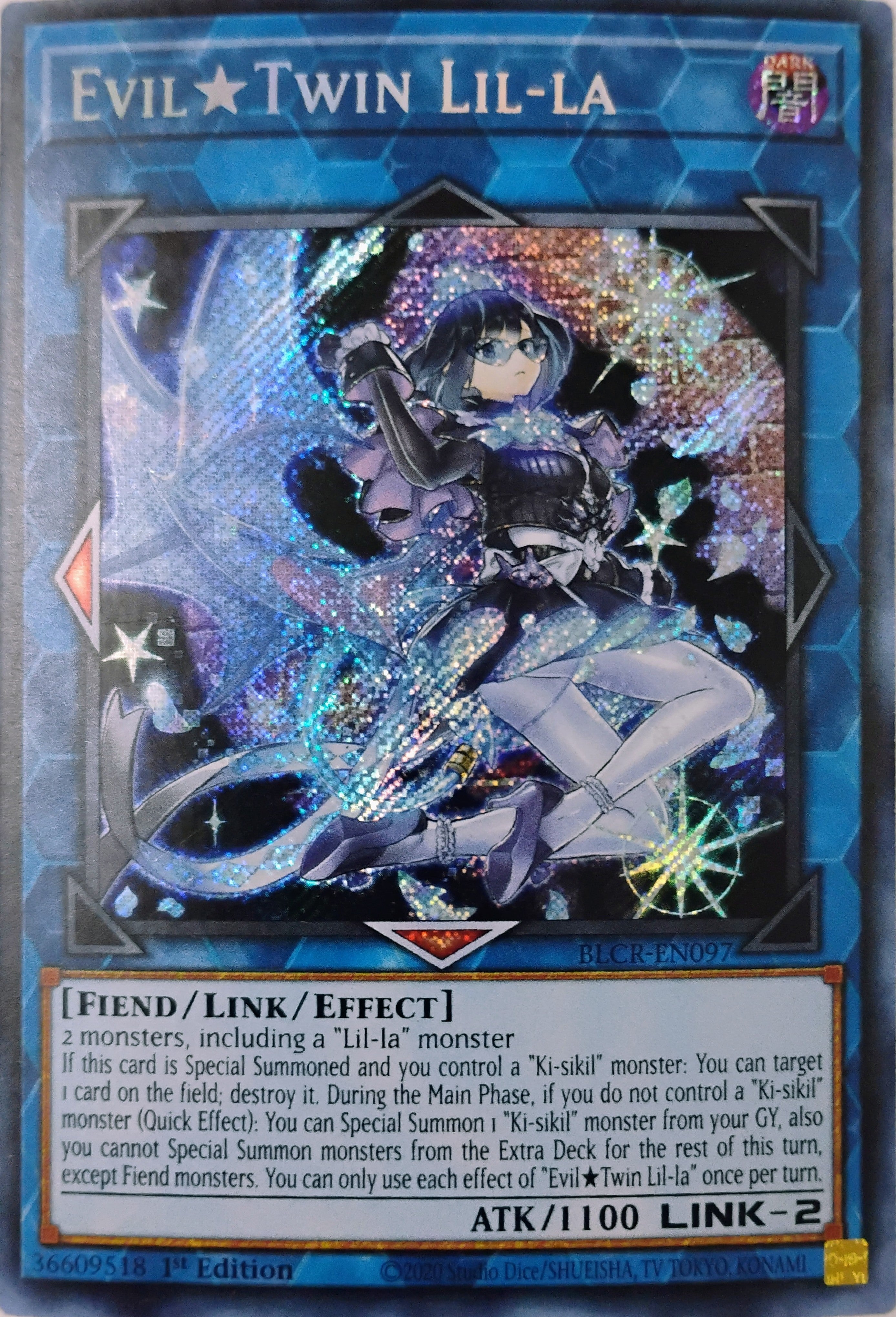 Yugioh! Evil Twin Lil-La Blcr-en097 Secreta