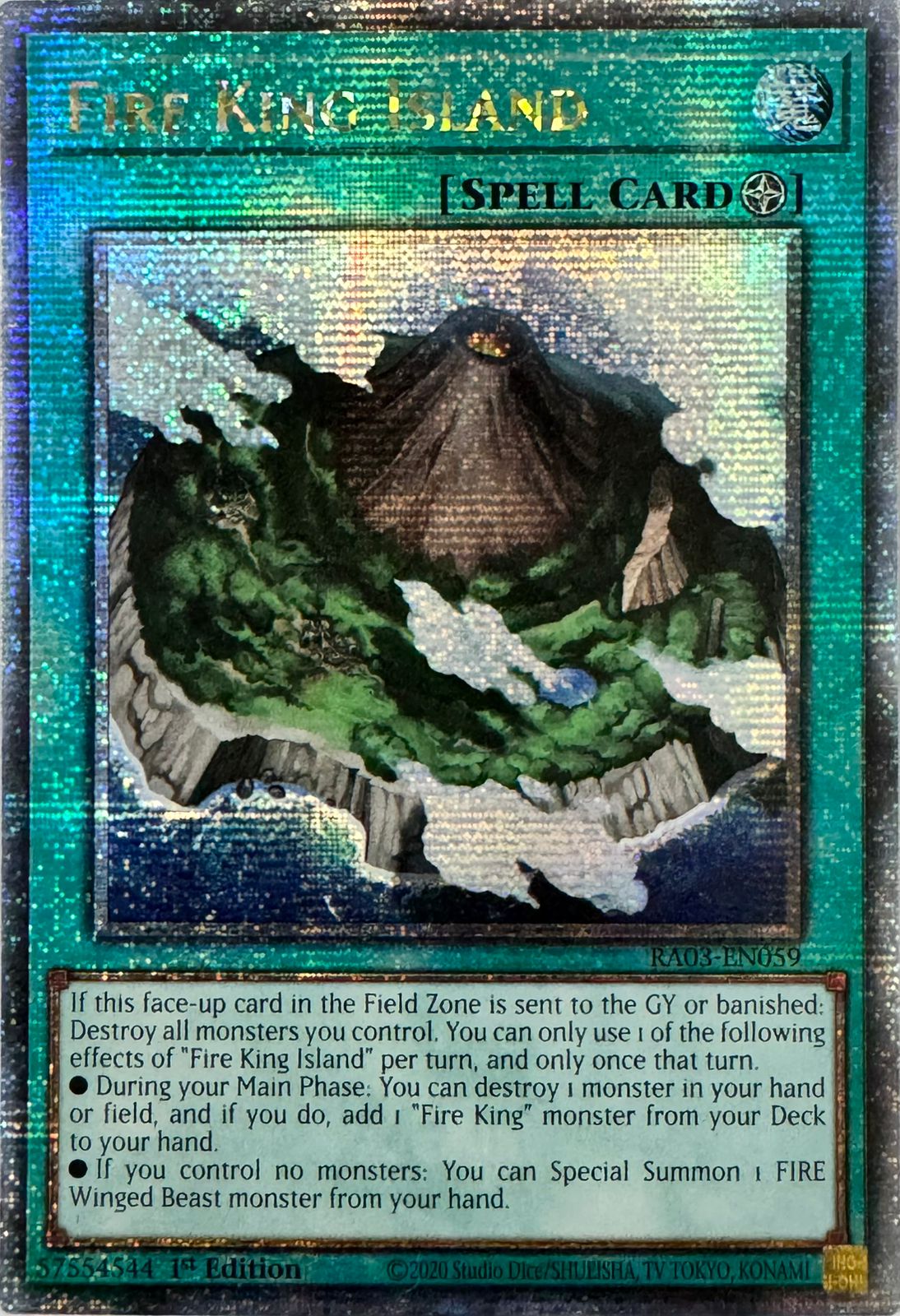 Yugioh! Fire King Island Ra03-059 1st Edition Quarter Century
