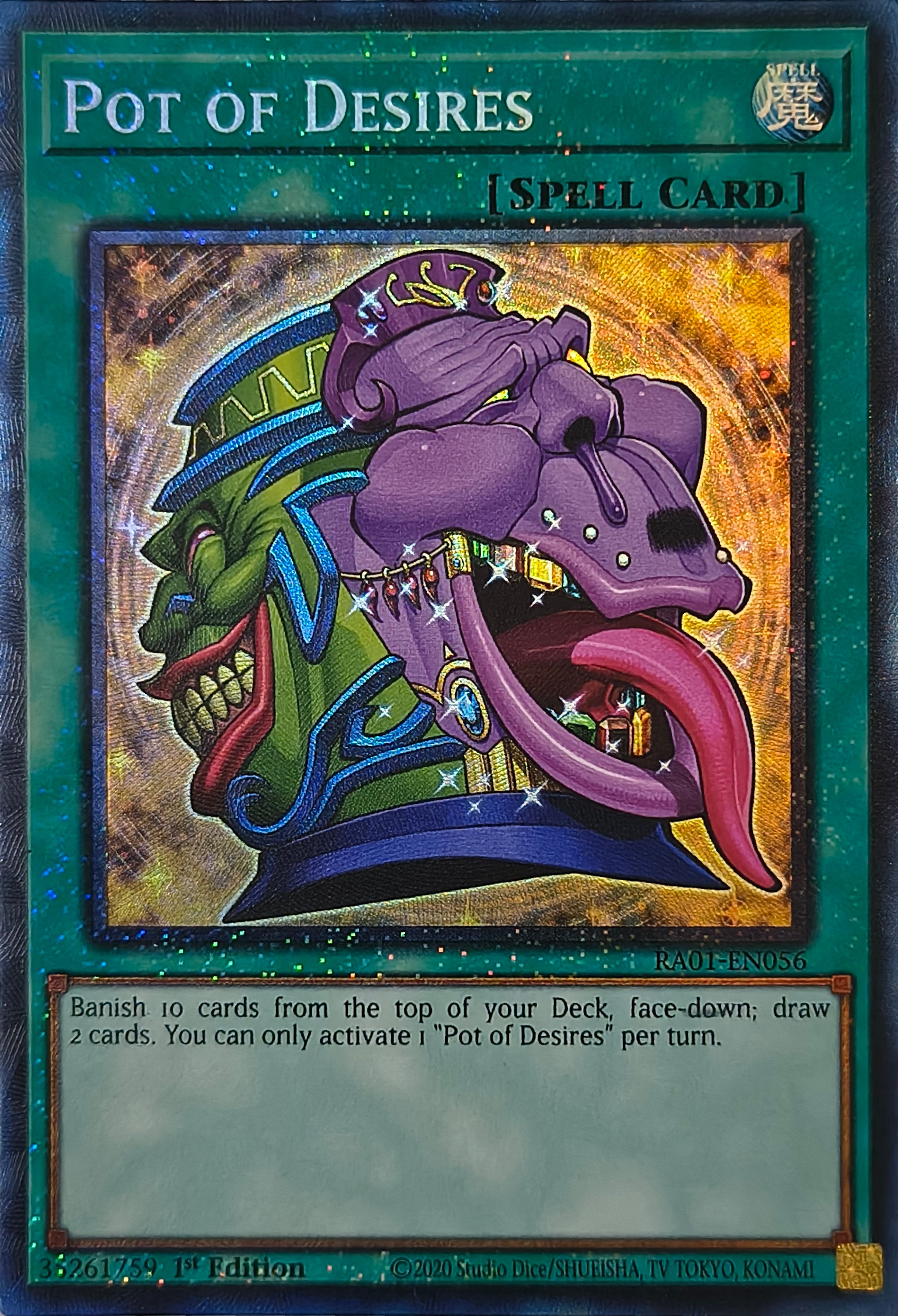 Yugioh! Pot Of Desires Ra01-en056 1st Edition Collector rare