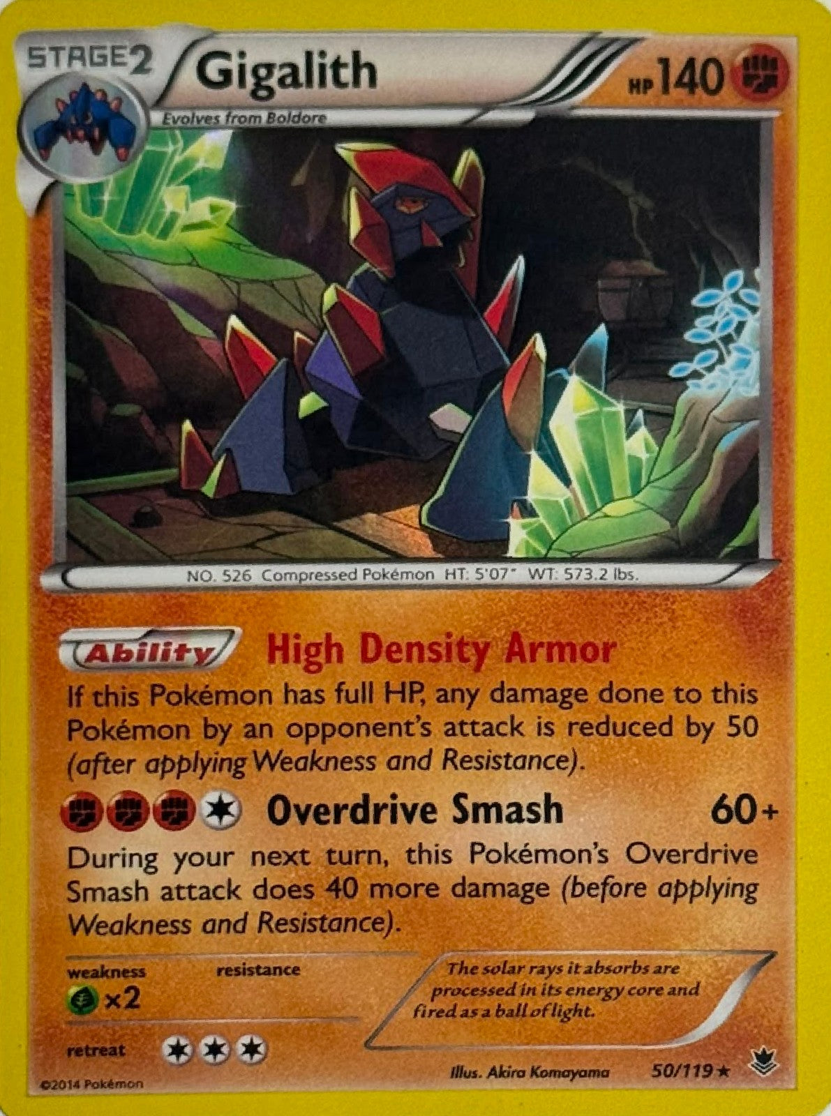 Pokémon Tcg Gigalith 50/119 Holo
