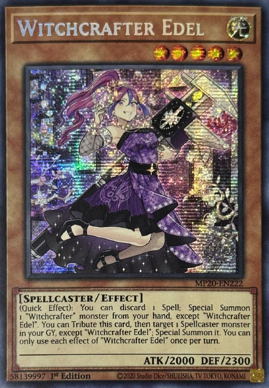 Yugioh! Witchcrafter Edel MP20-EN222 1st Edition Prismática