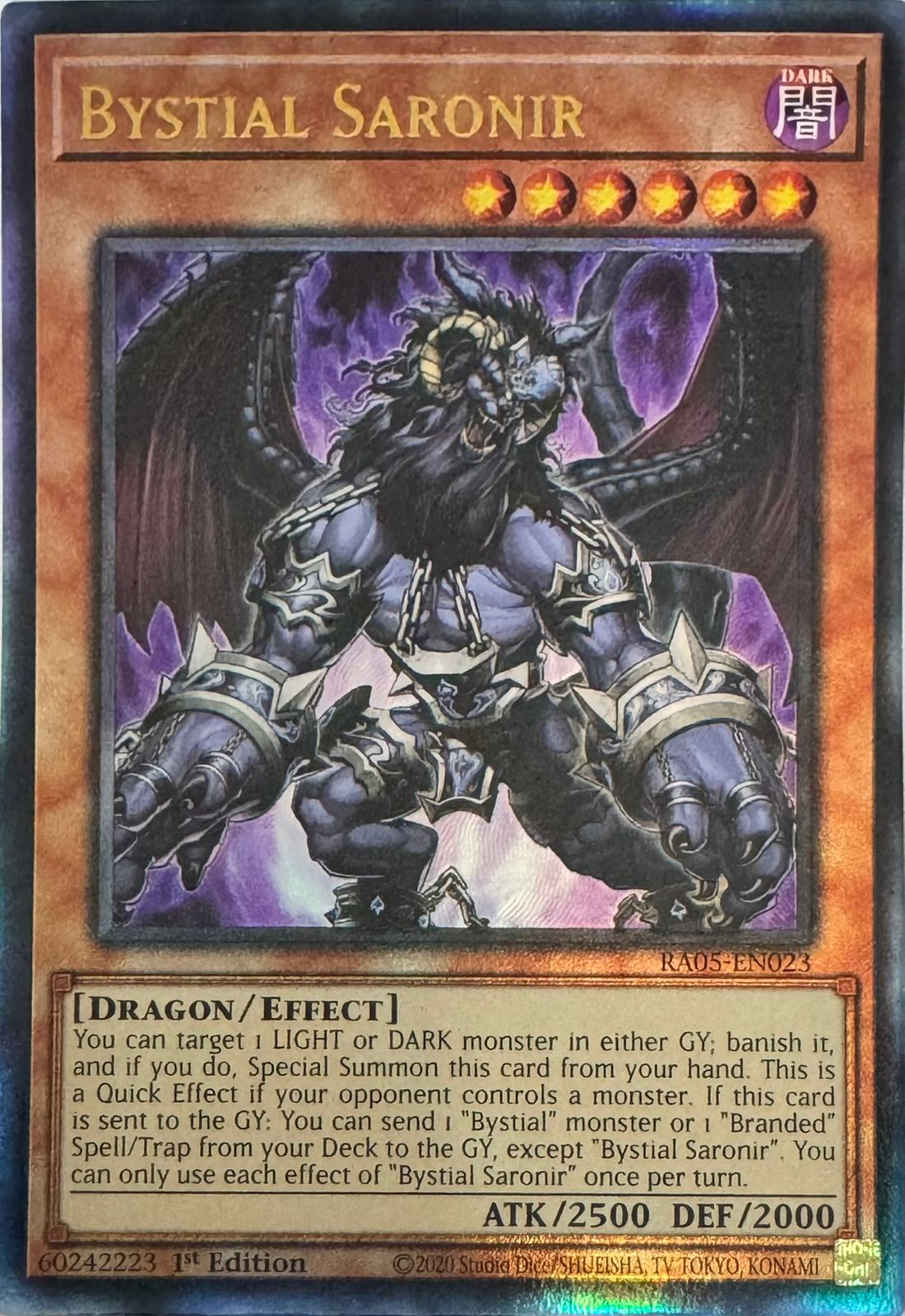 Yugioh! Bystial Saronir Ra05-en023 1st edition Ultimate