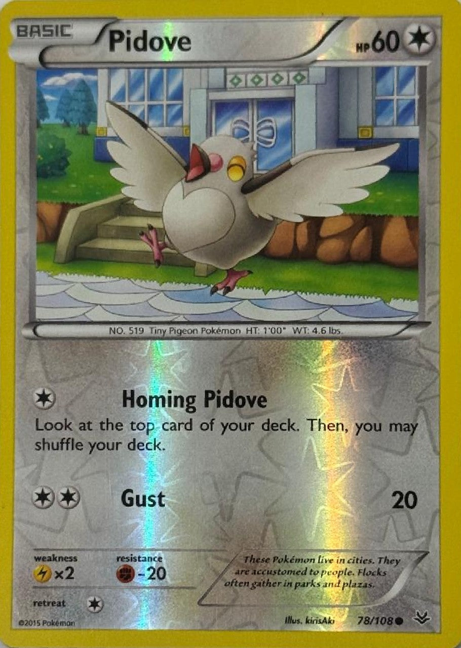 Pokémon Tcg Pidove 78/108 Reverse