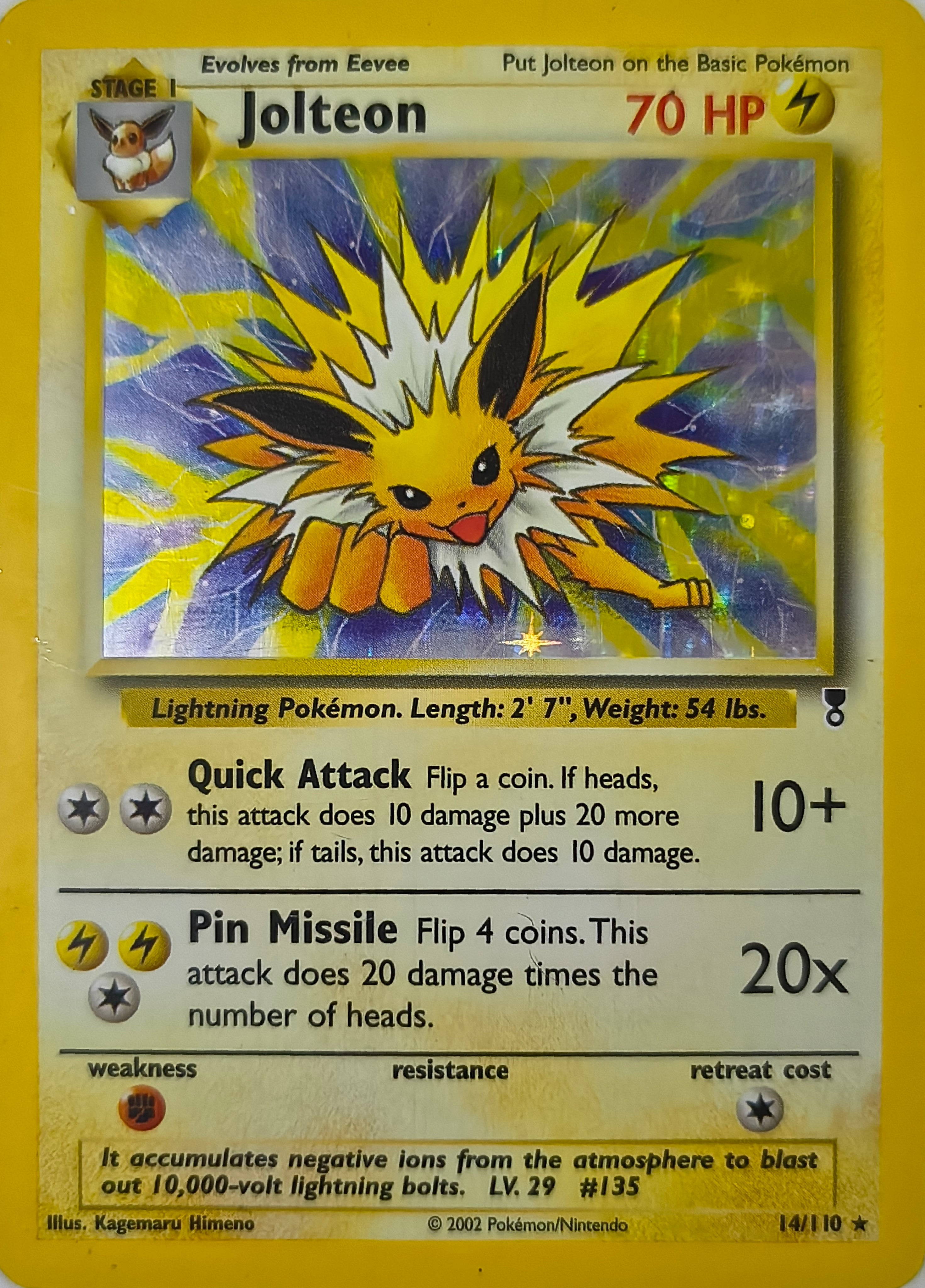 Pokémon tcg Jolteon 14/110 Holo