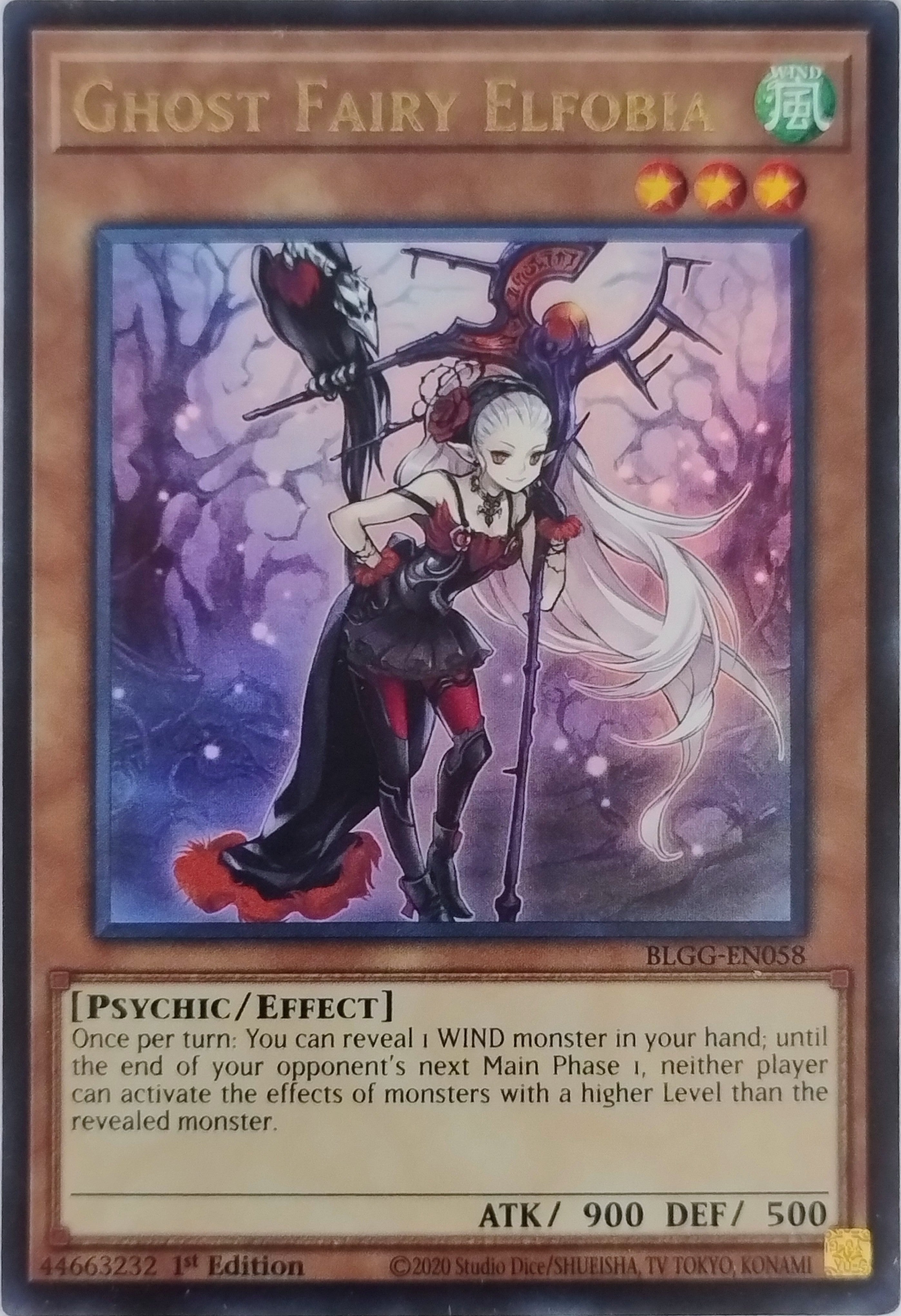 Yugioh! Ghost Fairy Elfobia Blgg-en058 1st Edition Ultra