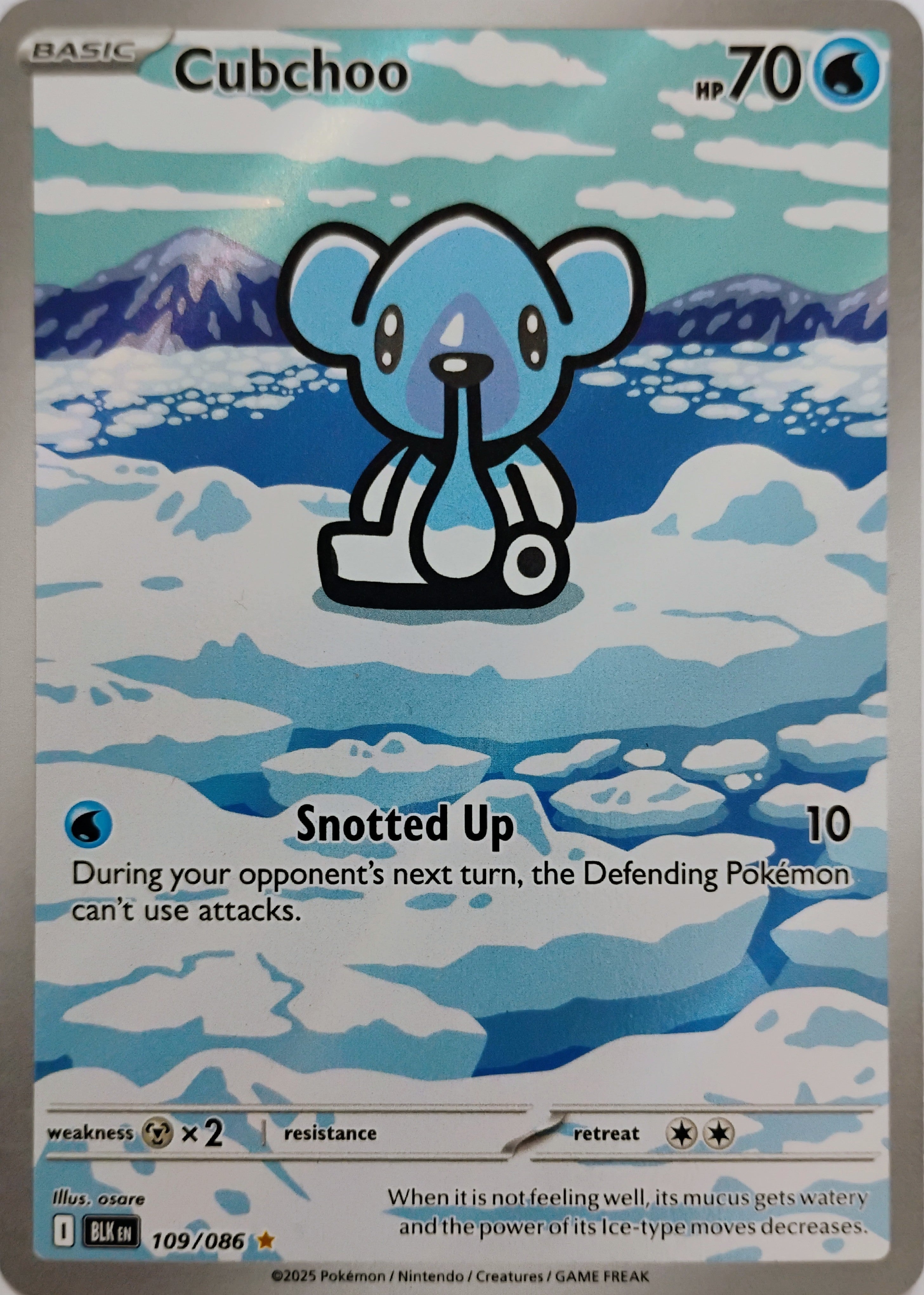 Pokémon tcg Cubchoo 109/086