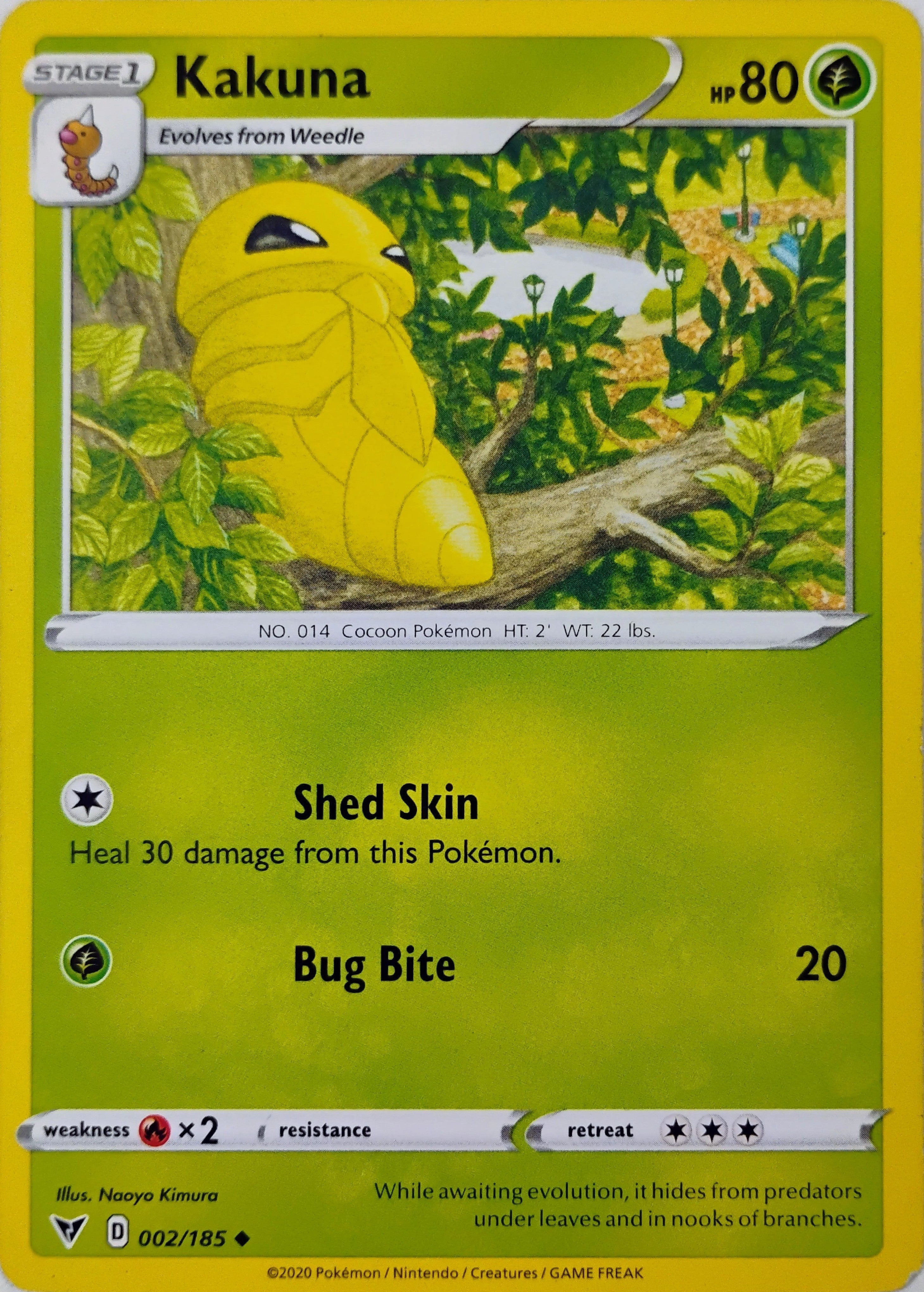 Pokémon tcg Kakuna 002/185