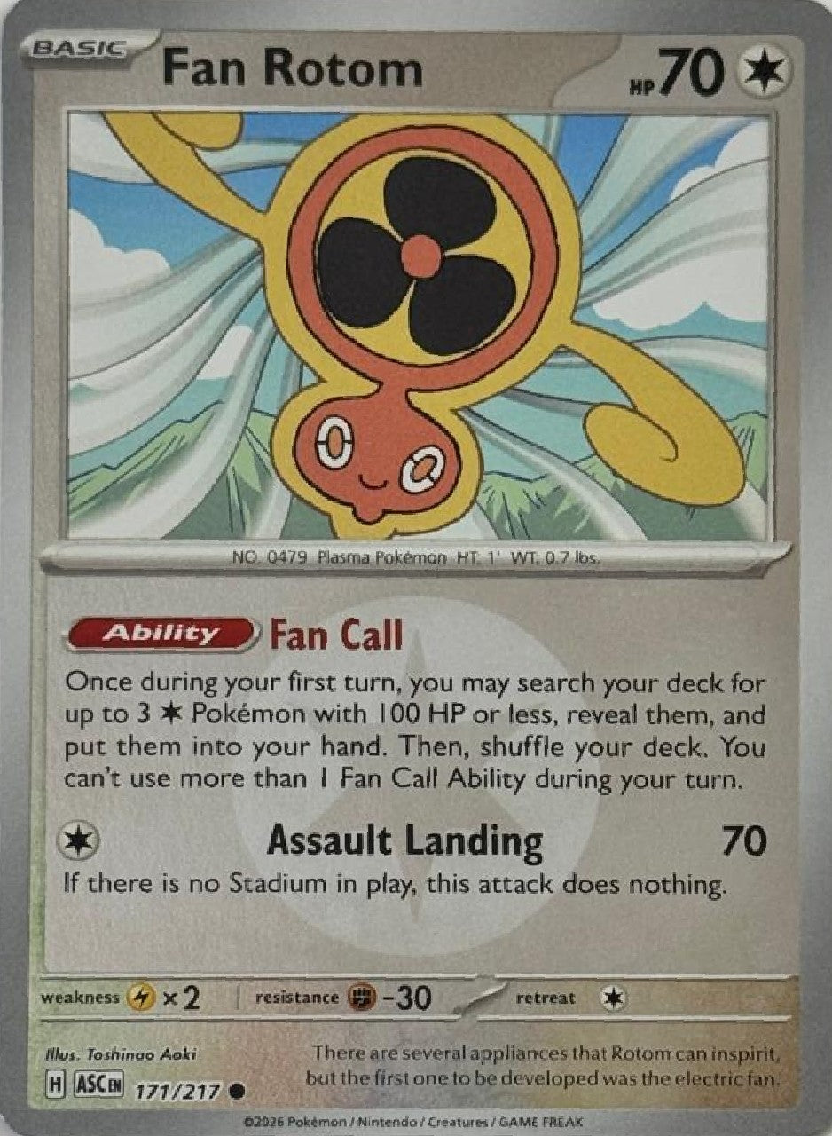 Pokémon Tcg Fan Rotom 171/217 (Energy Símbol)