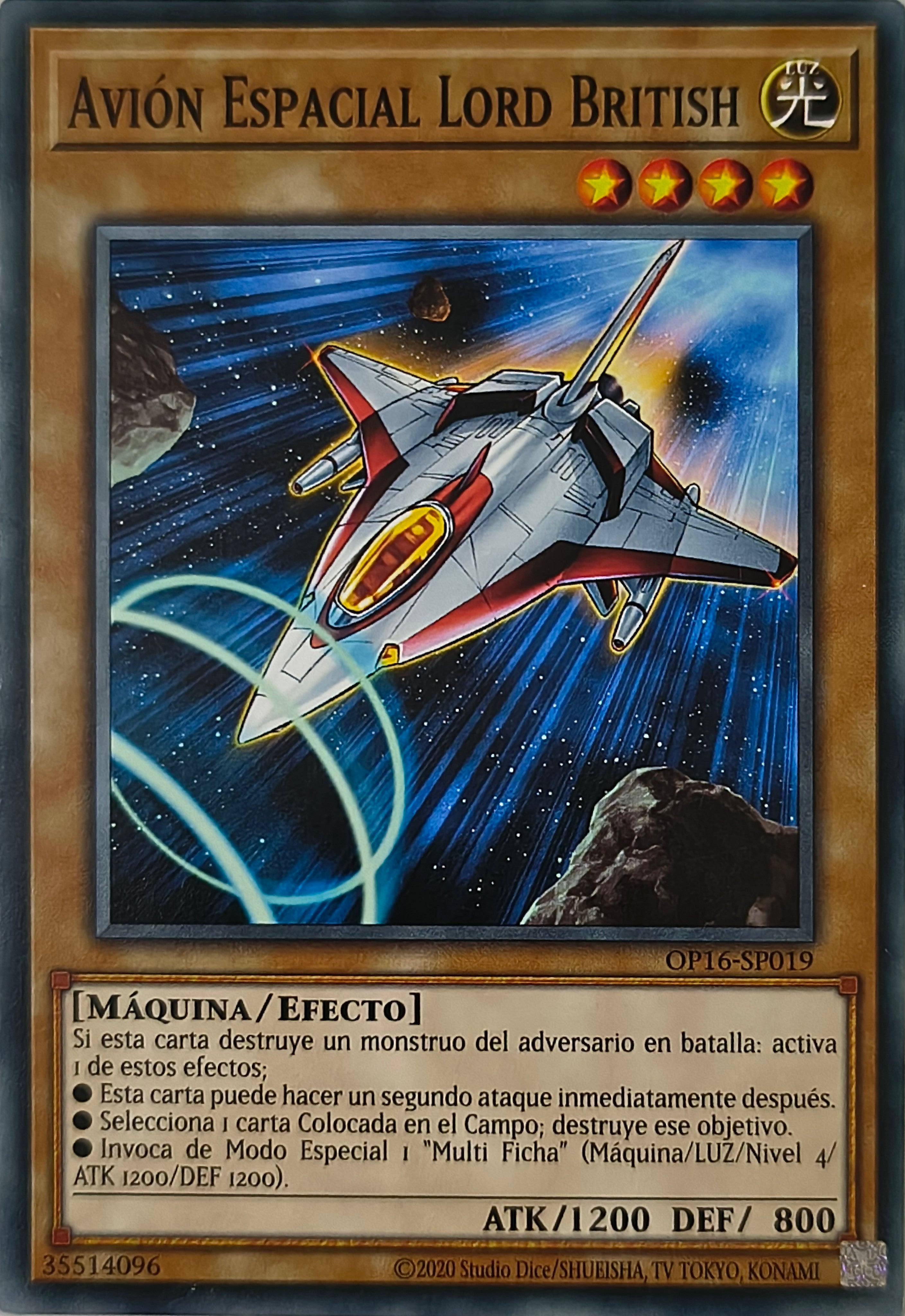 Yugioh! Avión Espacial Lord British Op16-Sp019