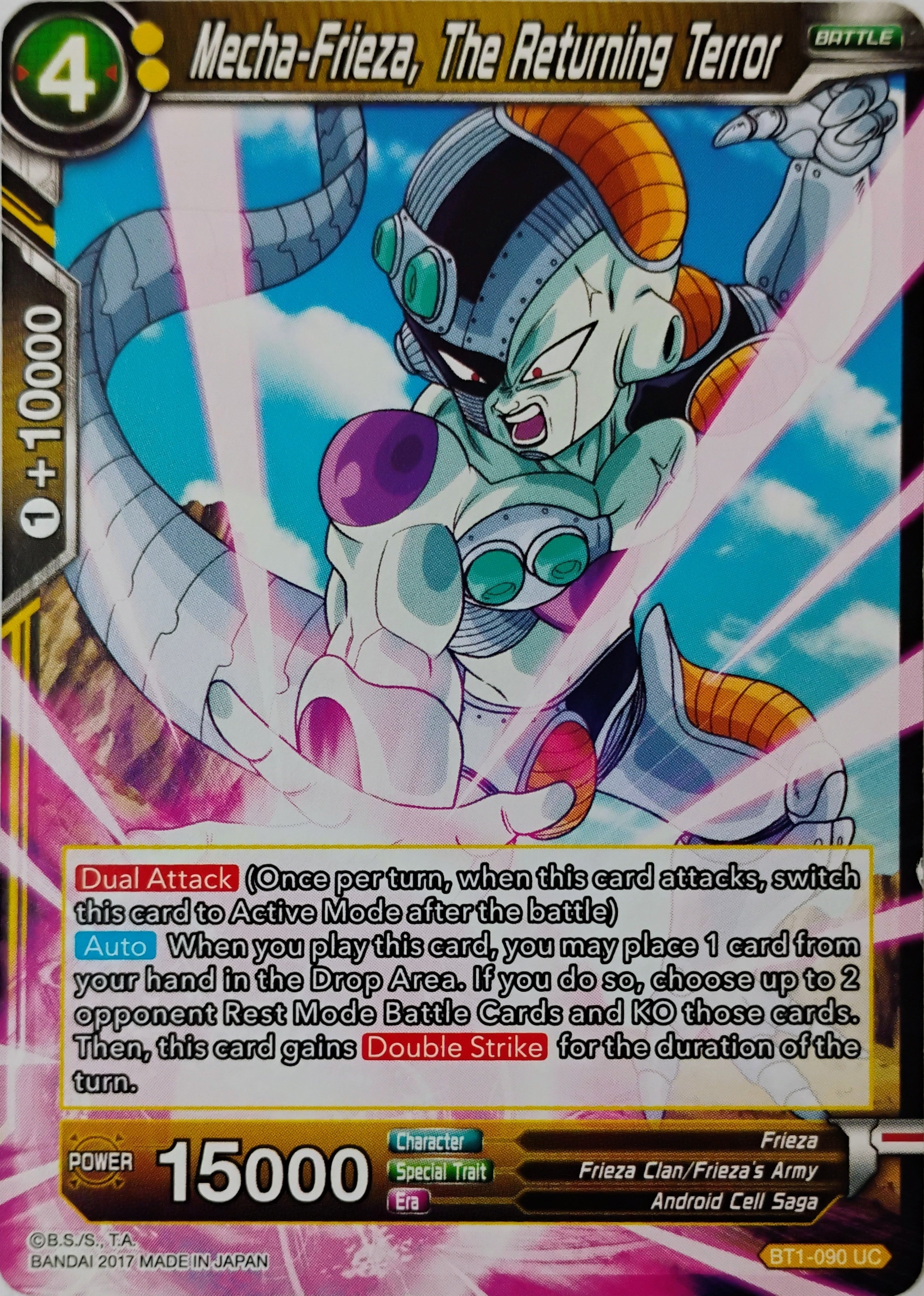 Dragón ball Mecha-Frieza, The Returning Terror Bt1-090 Común