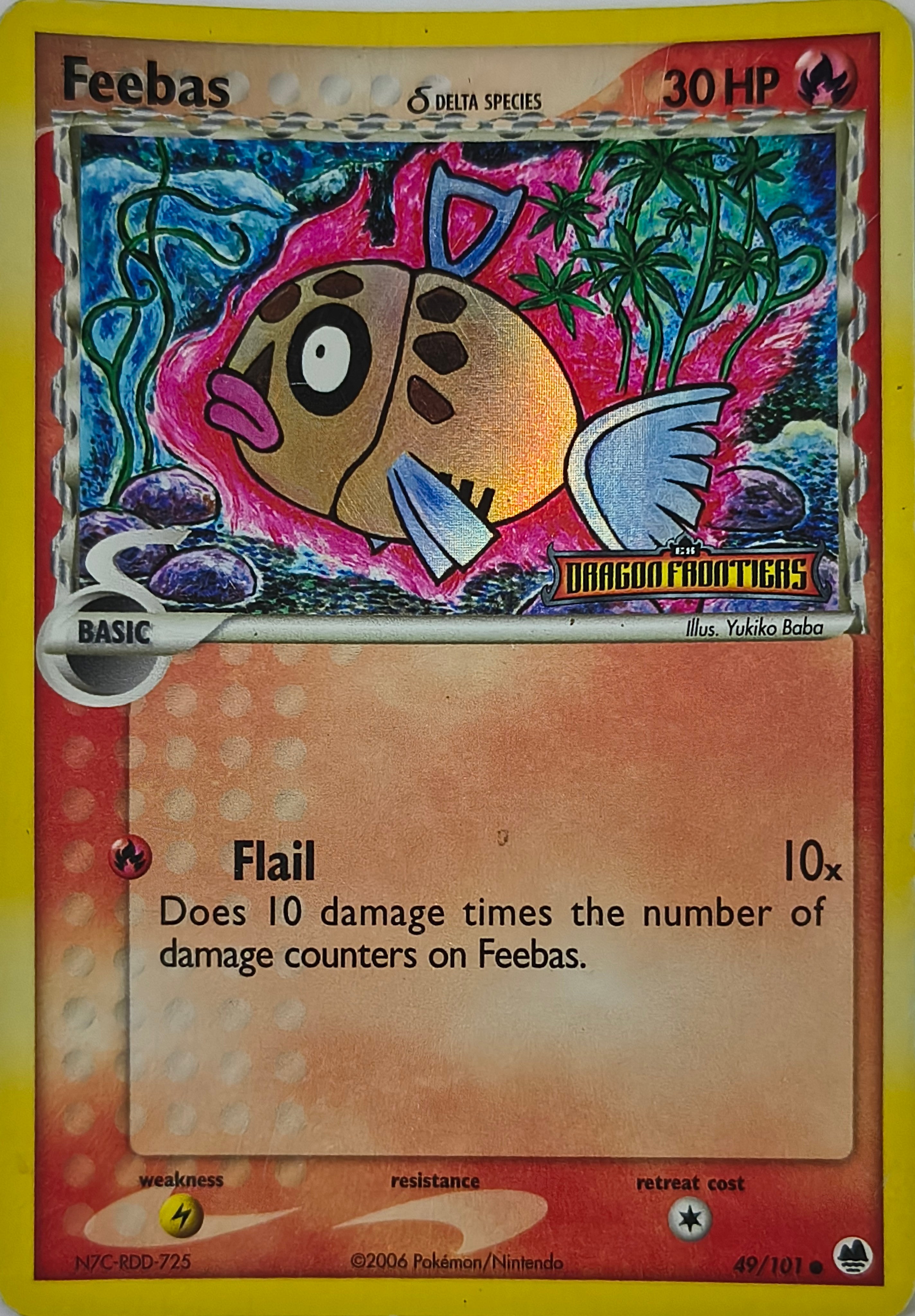 Pokémon tcg Feebas 49/101 Holo Rare (Dragón Frontiers)