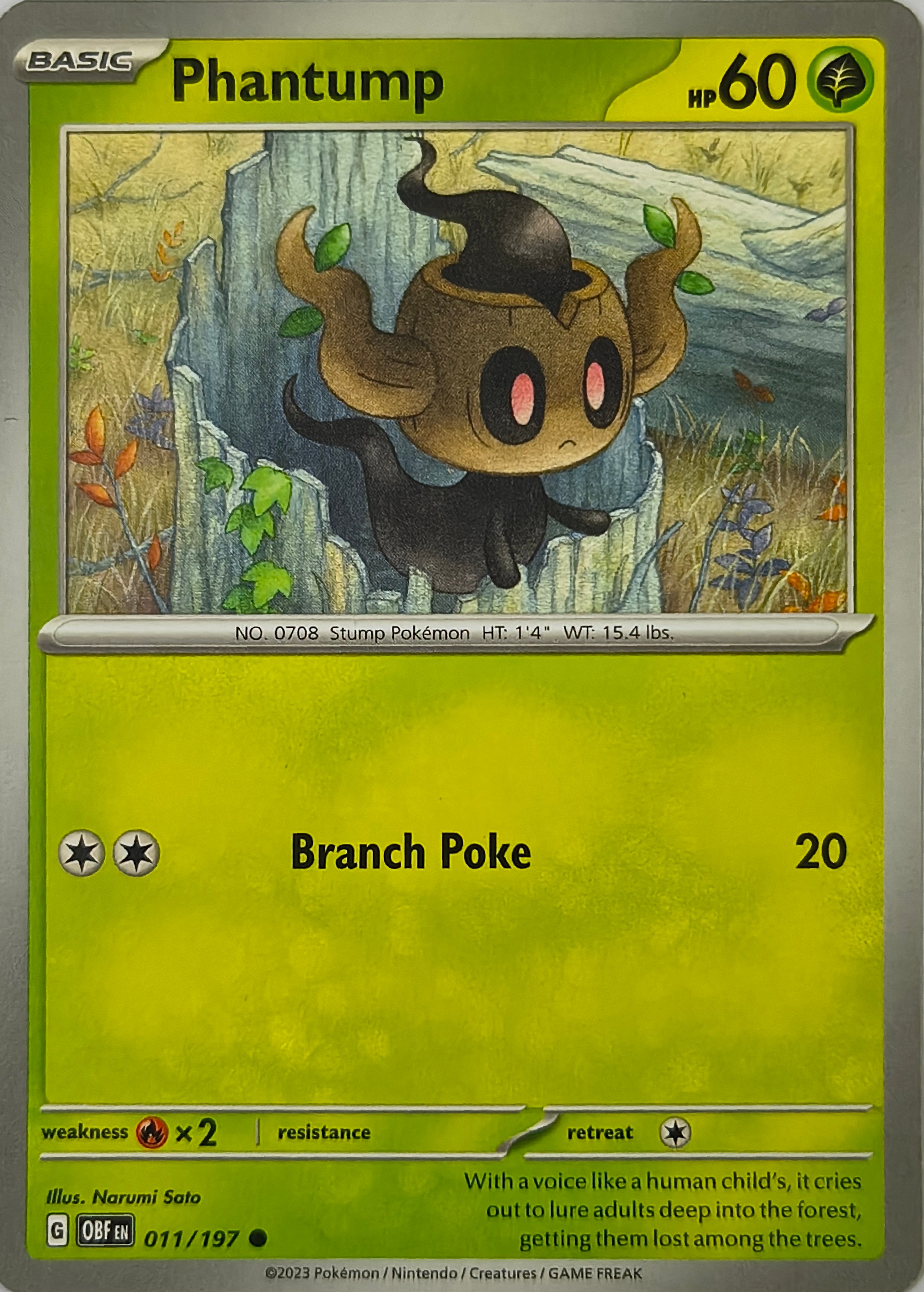 Pokémon tcg Phantump 011/197