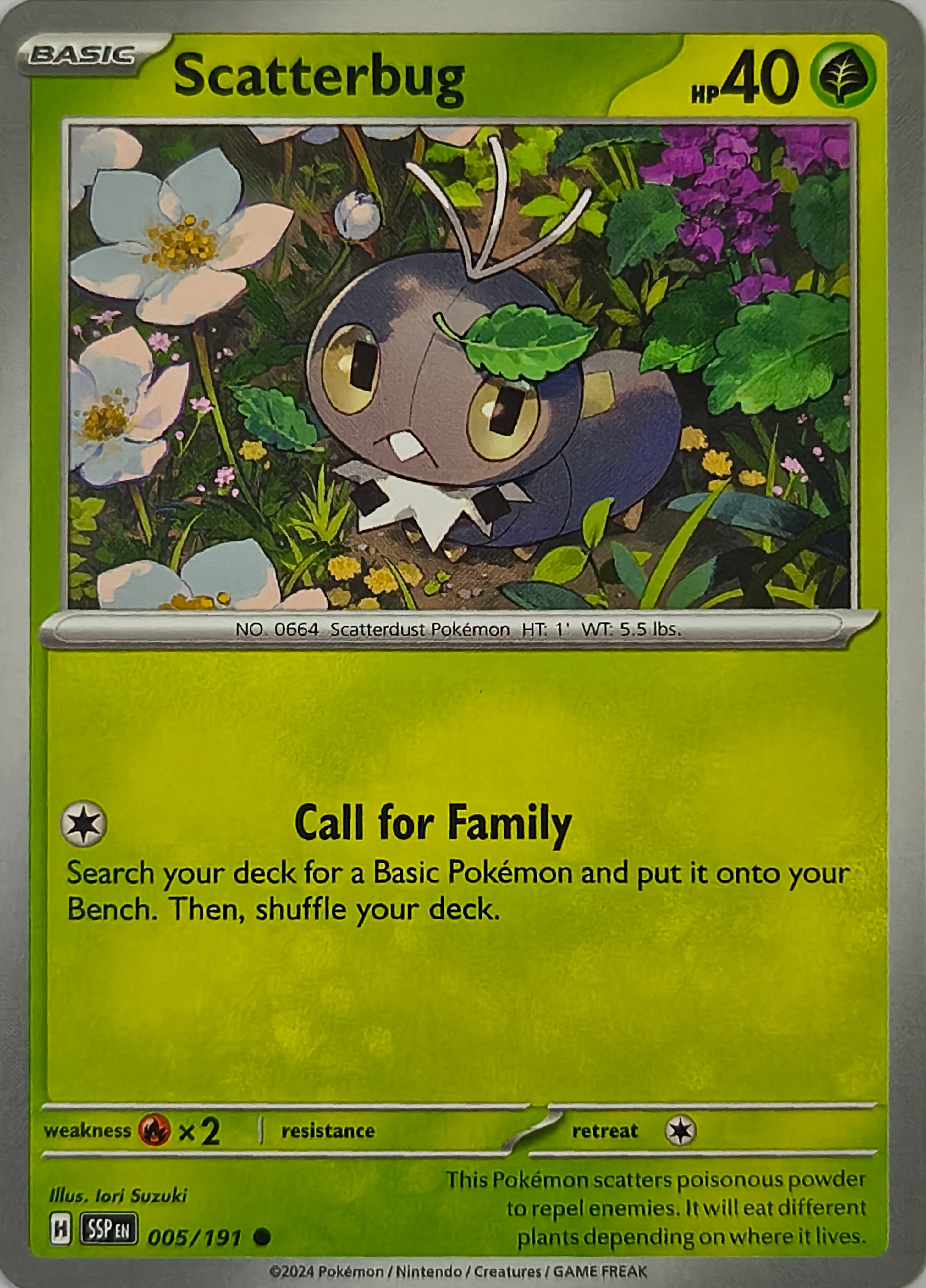 Pokémon tcg Scatterbug 005/191