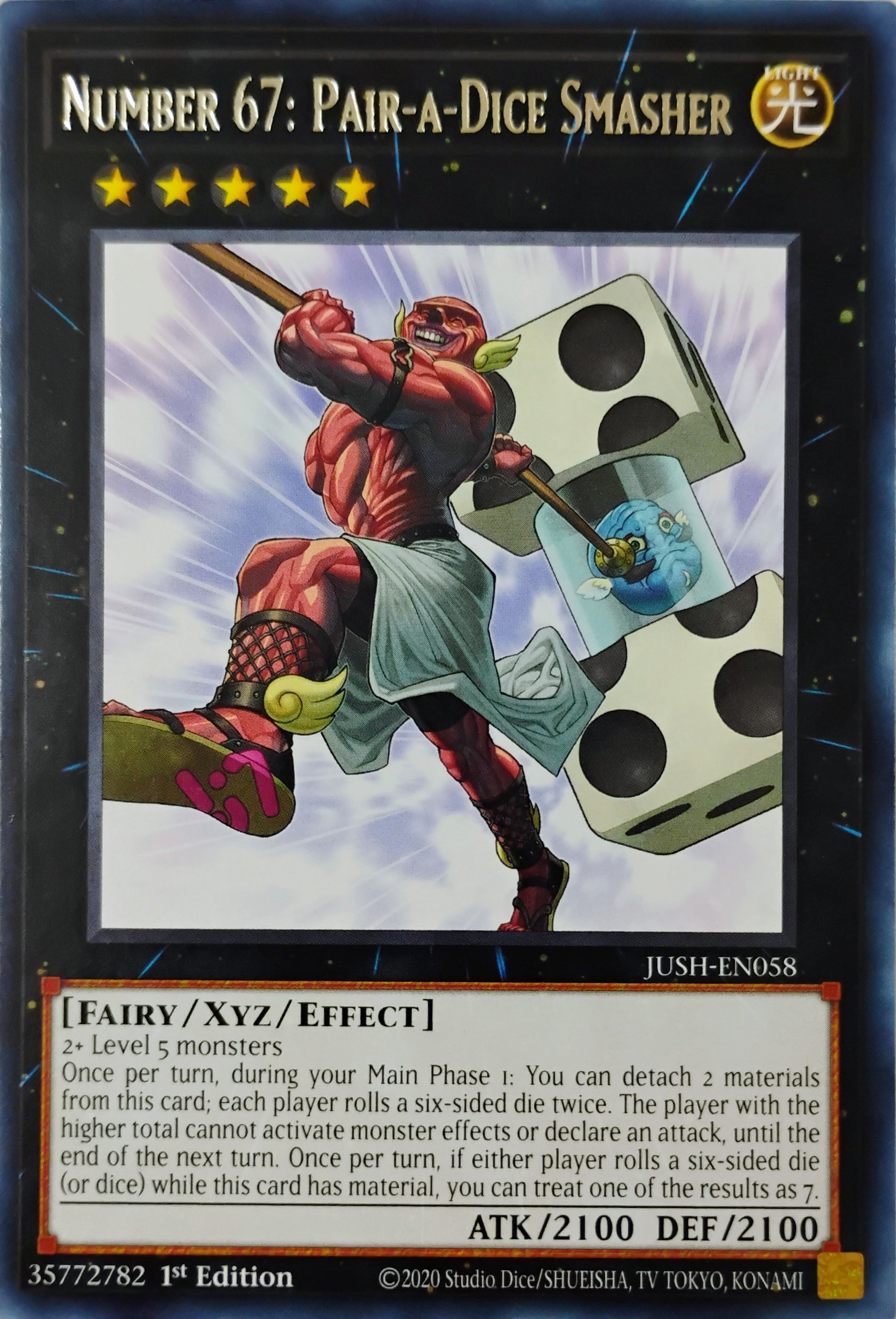 Yugioh! Number 67: Pair-A-Dice Smasher Jush-en058 Rara