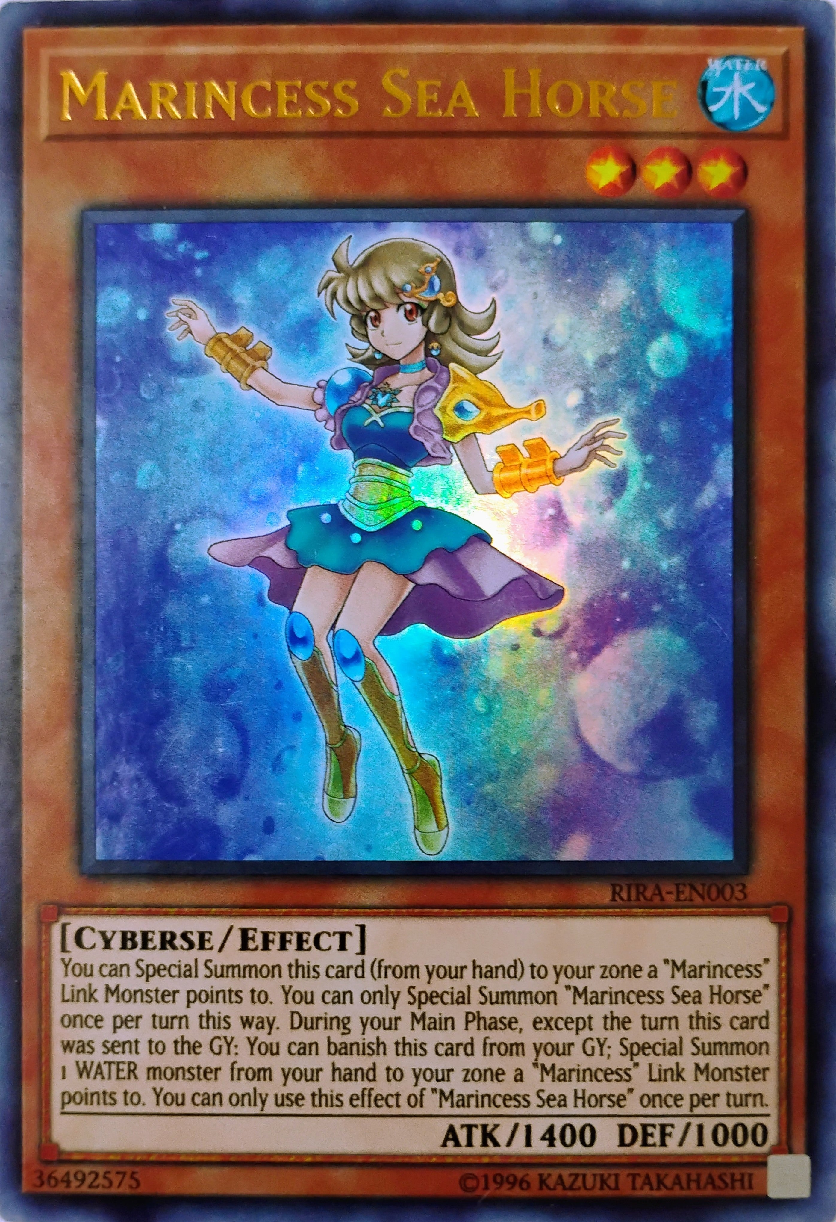 Yugioh! Marincess Sea Horse Rira-en003 Ultra Rare