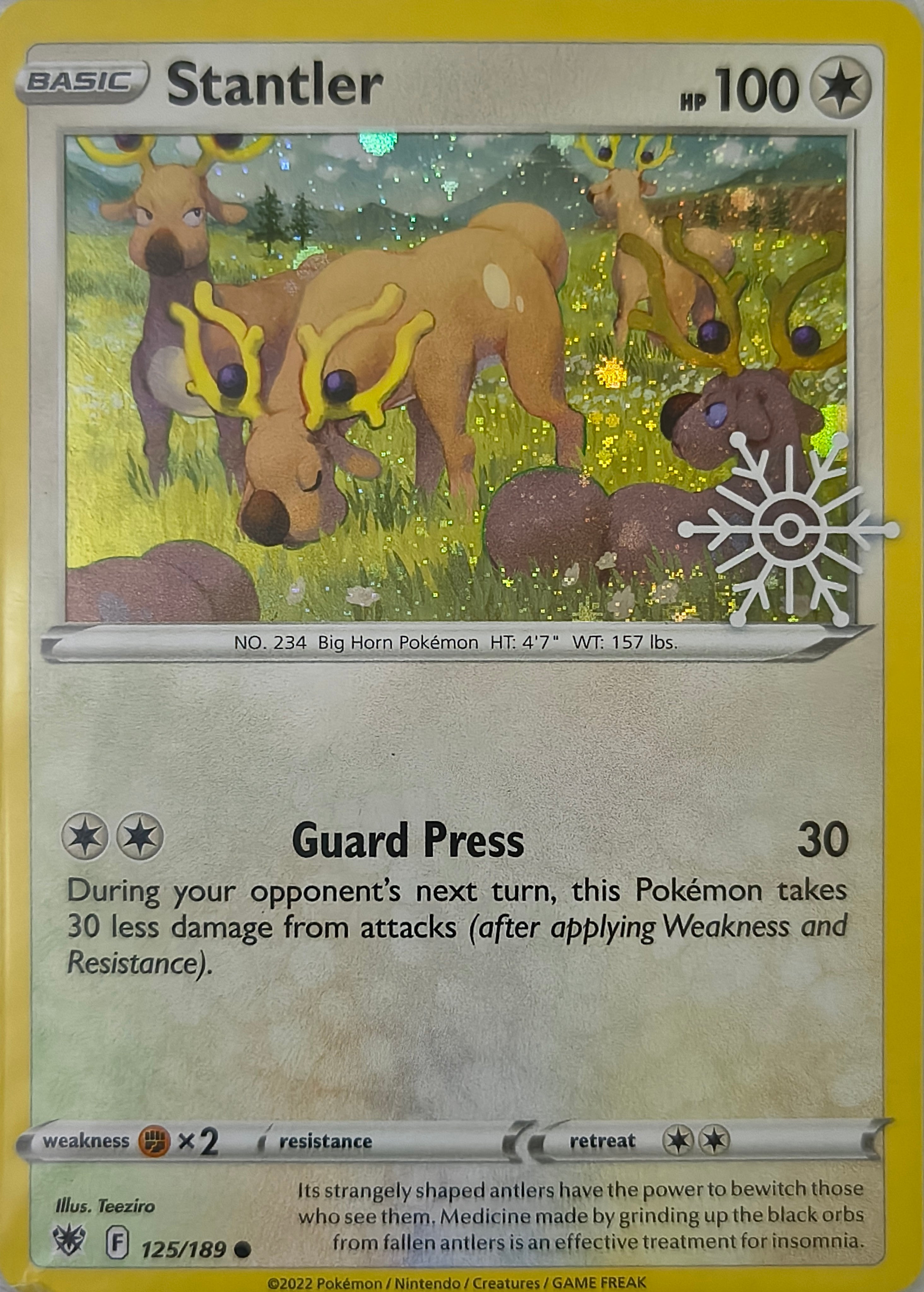 Pokémon tcg Stantler 125/189 Holo (Holiday Calendar)