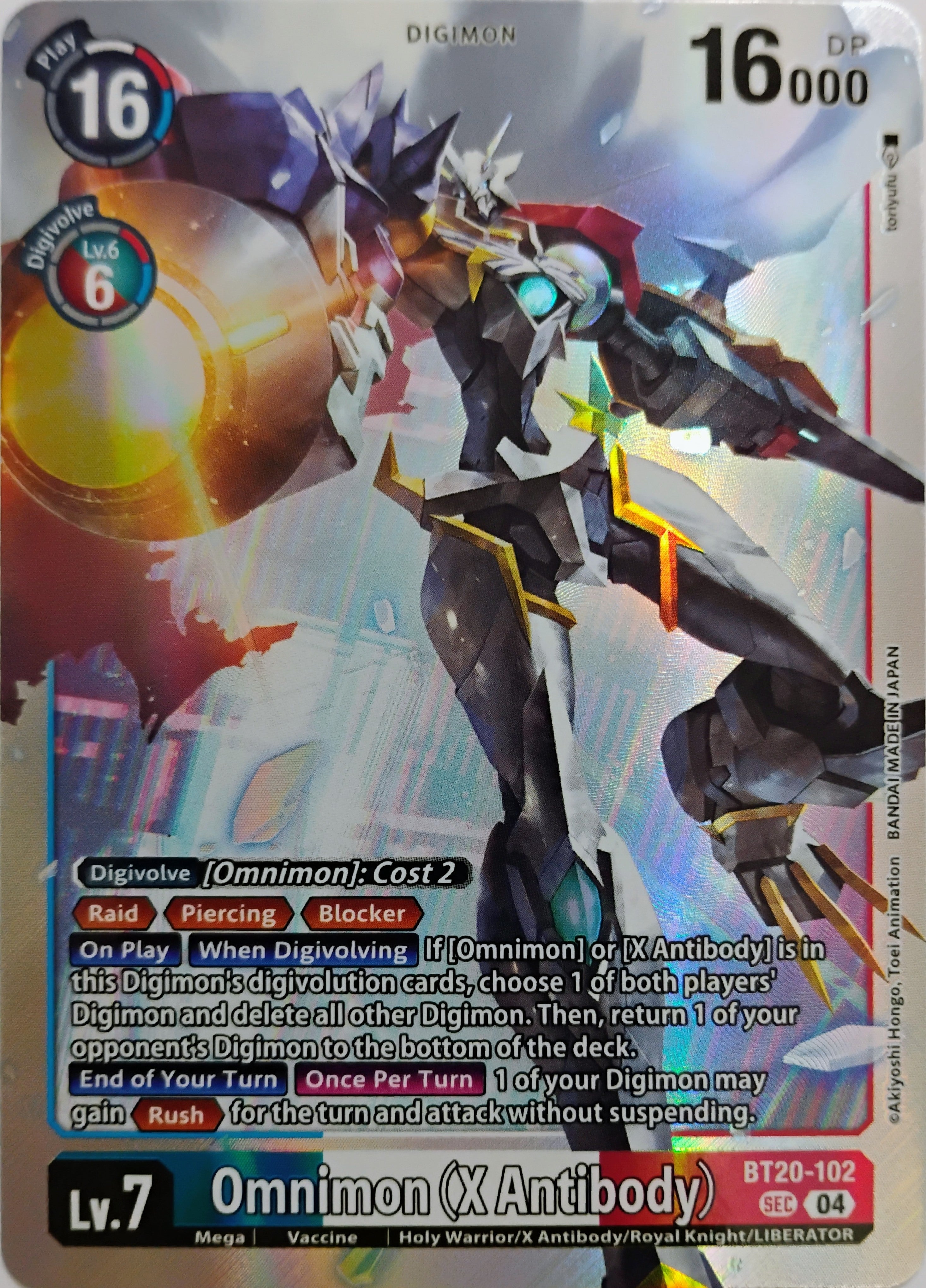 Digimon tcg Omnimon (X Antibody) Bt20-102