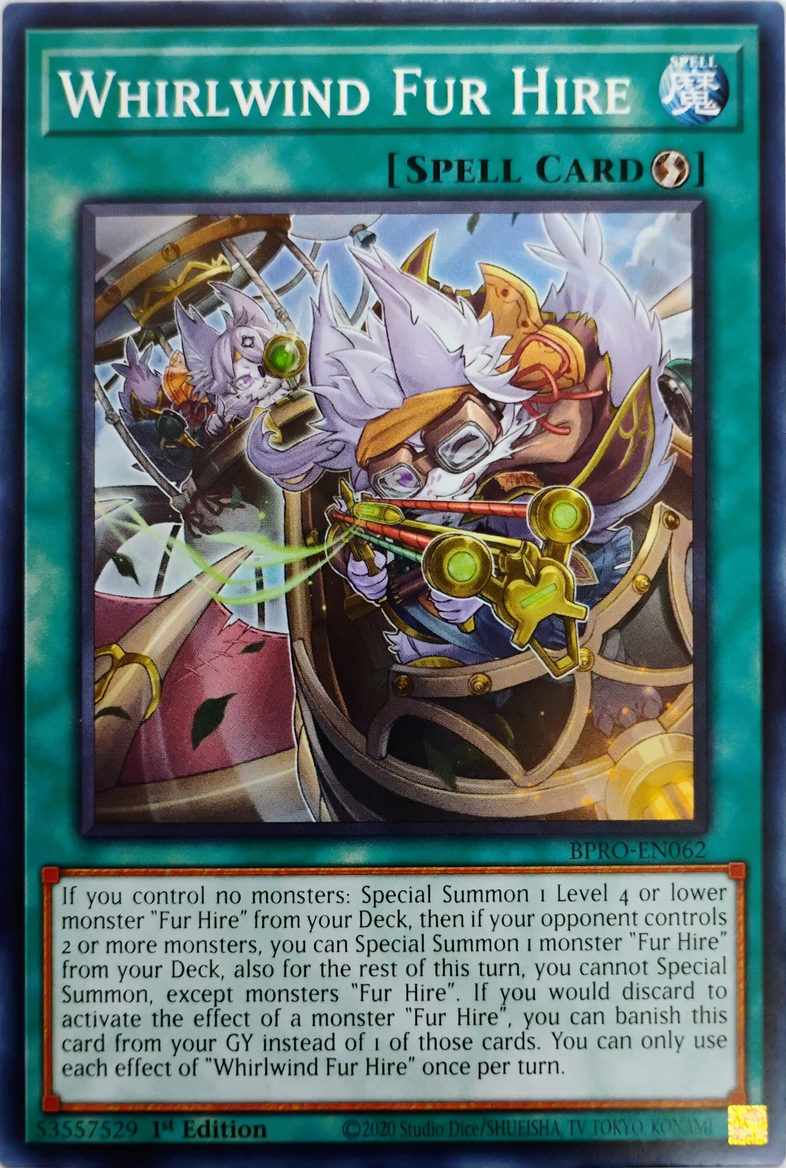 Yugioh! Whirlwind Fur Hire Bpro-en062