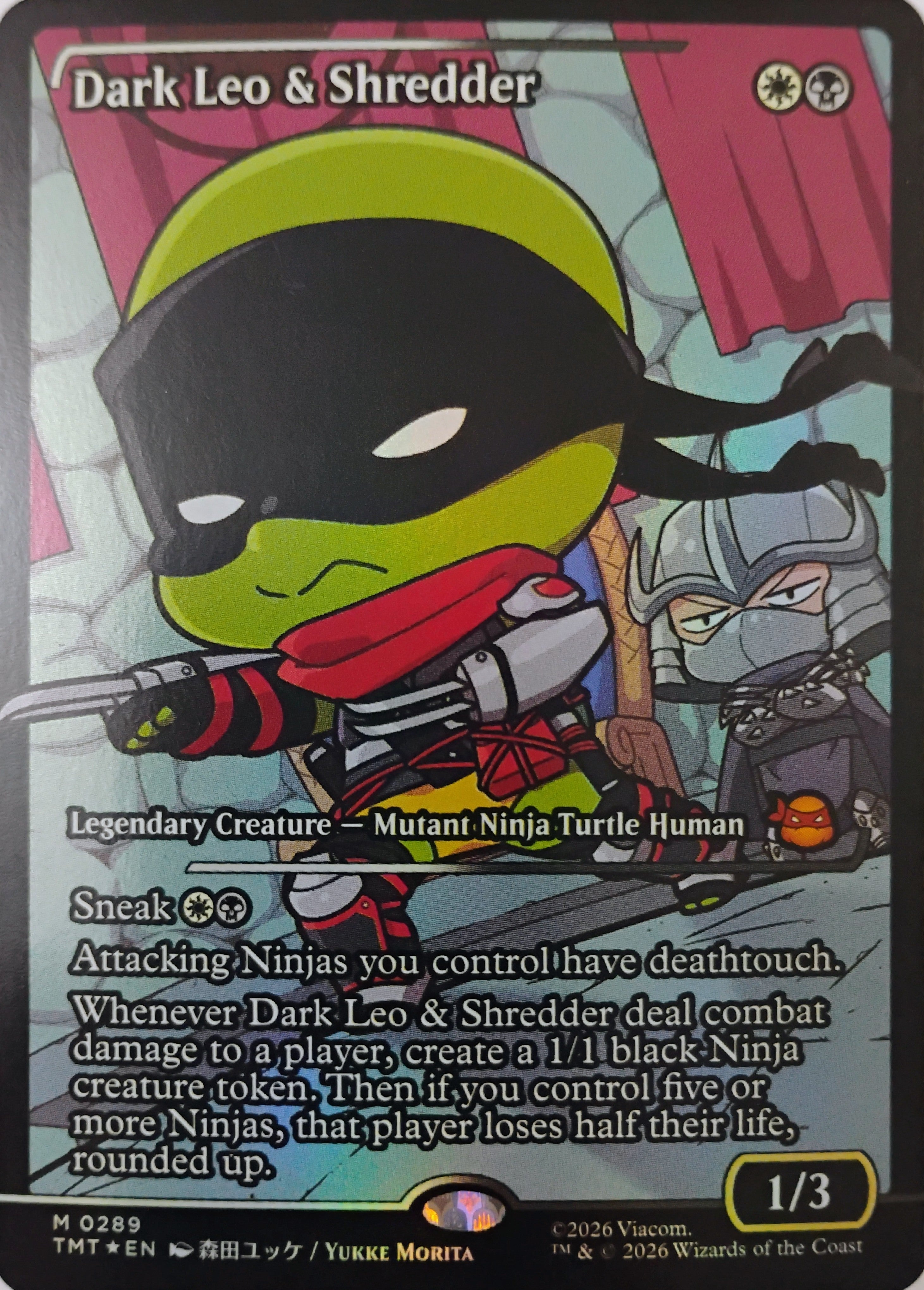 Magic tcg Dark Leo & Shredder 0289 (Showcase)