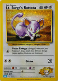 Pokémon tcg Lt. Surge's Rattata 015/034 Holo Cosmo (Clb)
