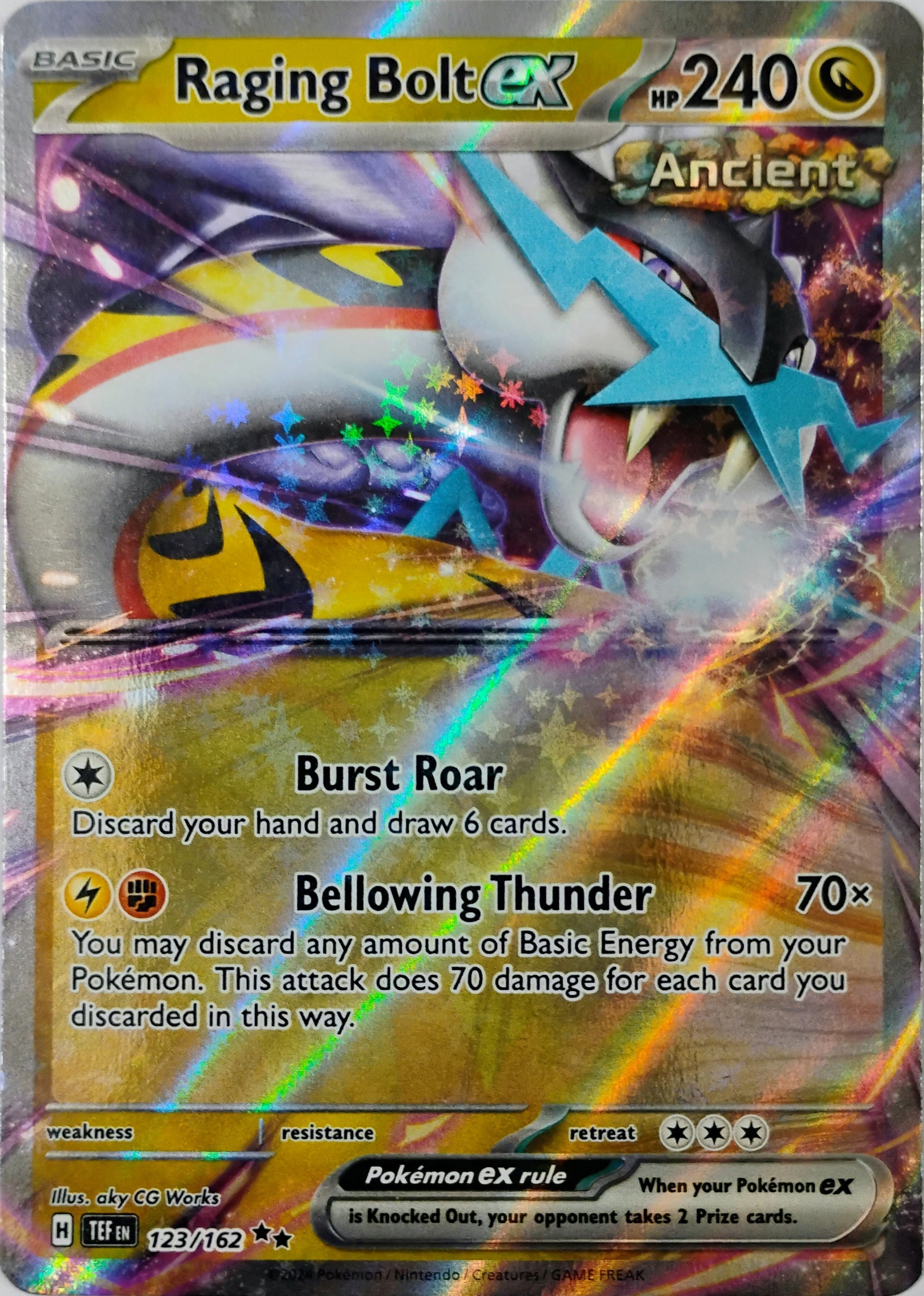Pokémon tcg Raging Bolt Ex 123/162