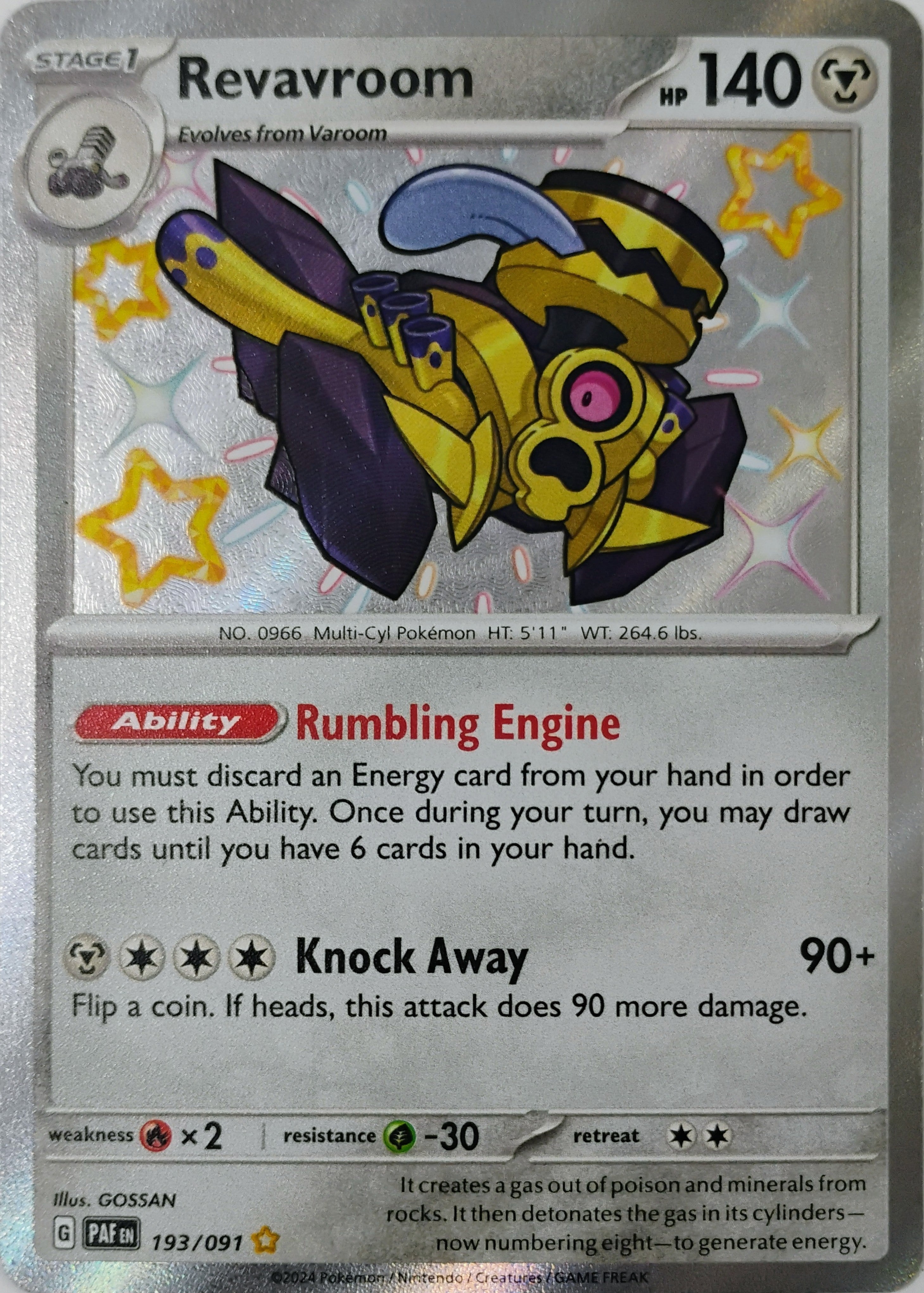 Pokémon tcg Revavroom 193/091 Shiny
