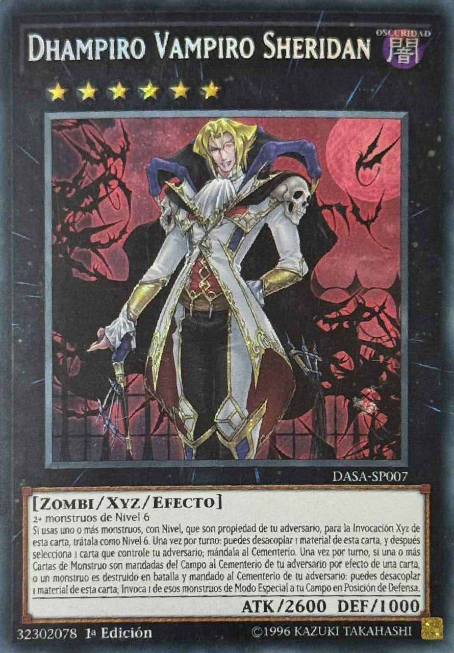 Yugioh! Dhampiro Vampiro Sheridan DASA-SP007 1st Edición Secreta