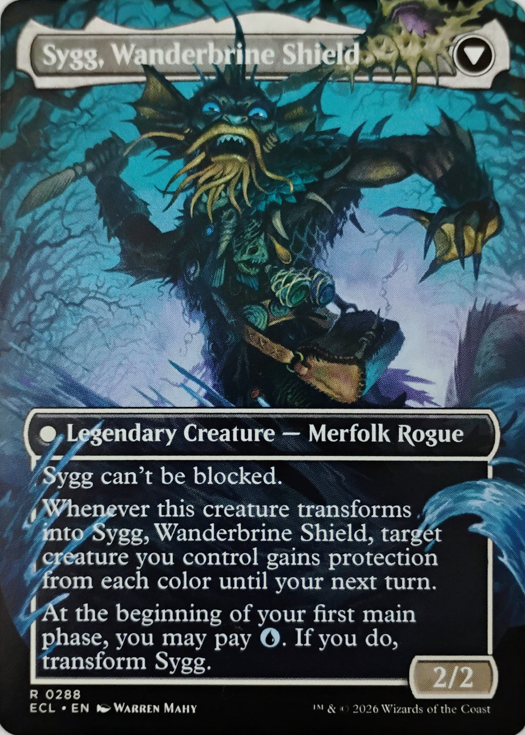 Magic tcg Sygg, Wanderwine Wisdom // Sygg, Wanderbrine Shield 0288 Borderless