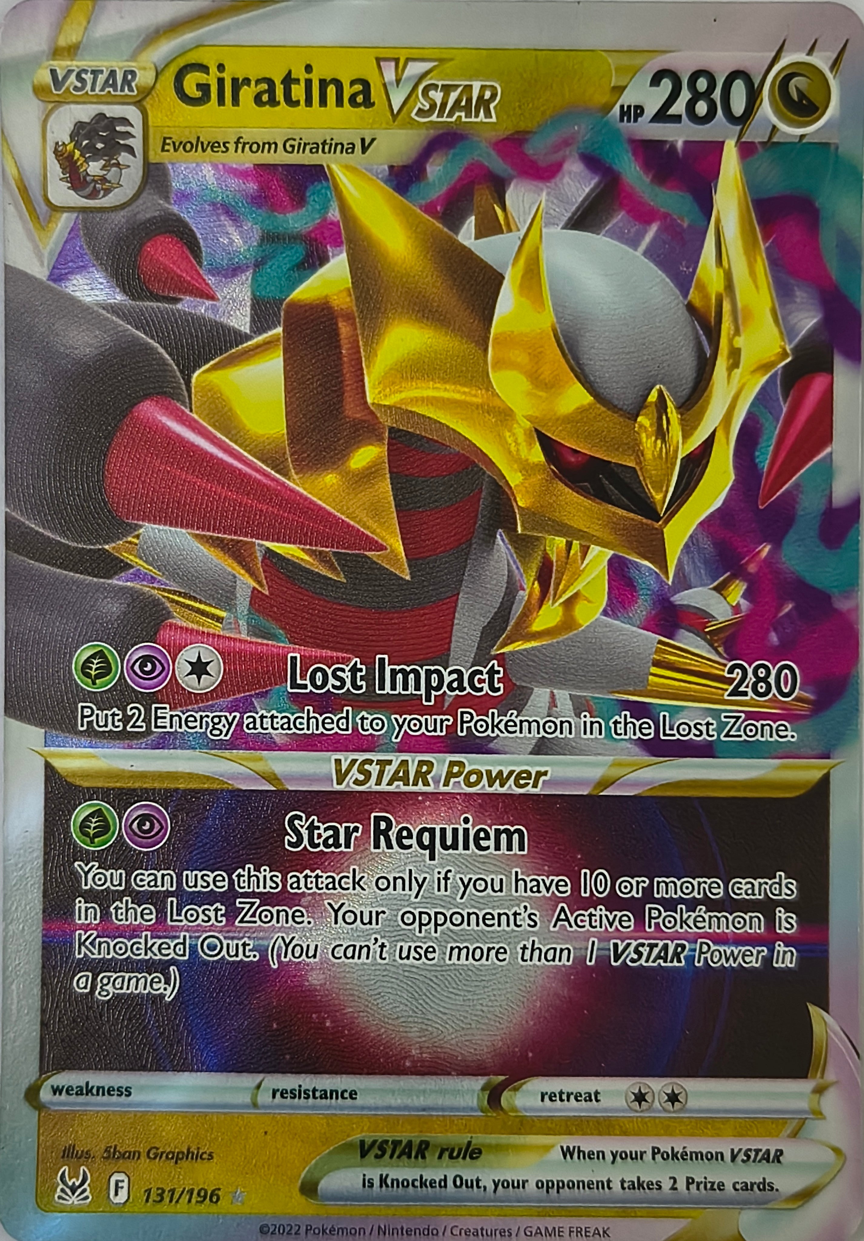 Pokémon tcg Giratina Vstar 131/196