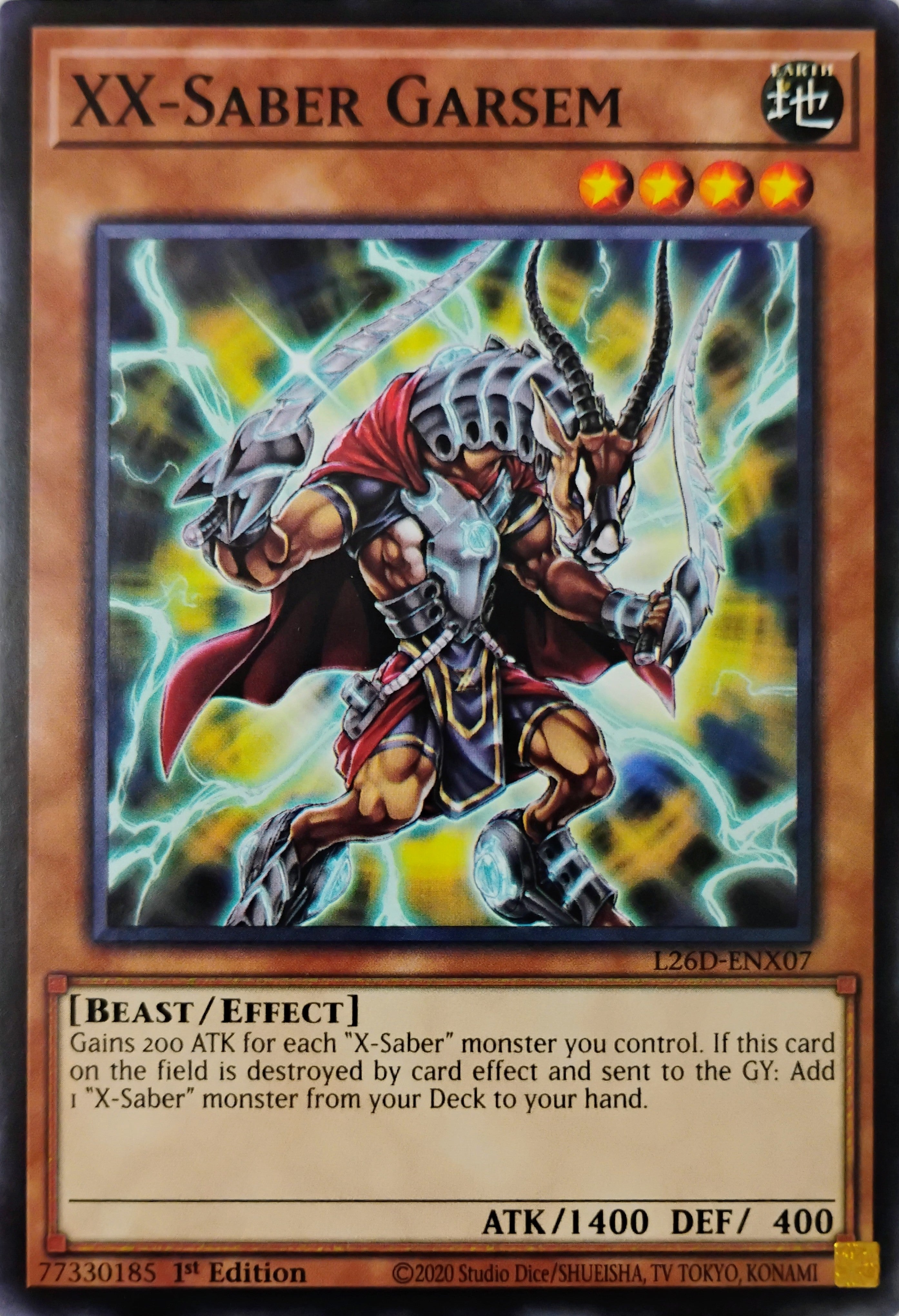 Yugioh! Xx-Saber Garsem L26D-ENX07 1st edition