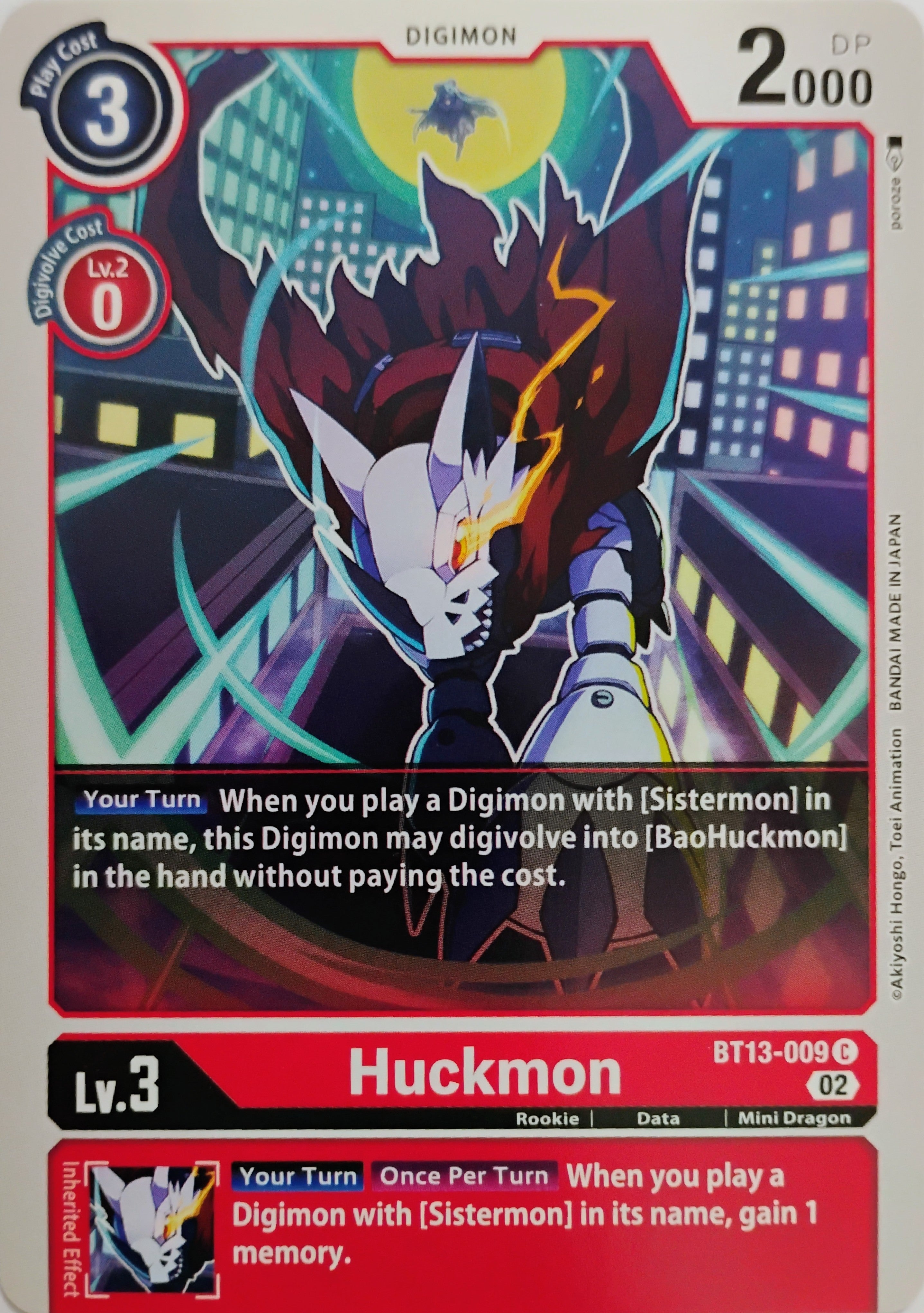 Digimon tcg Huckmon Bt13-009