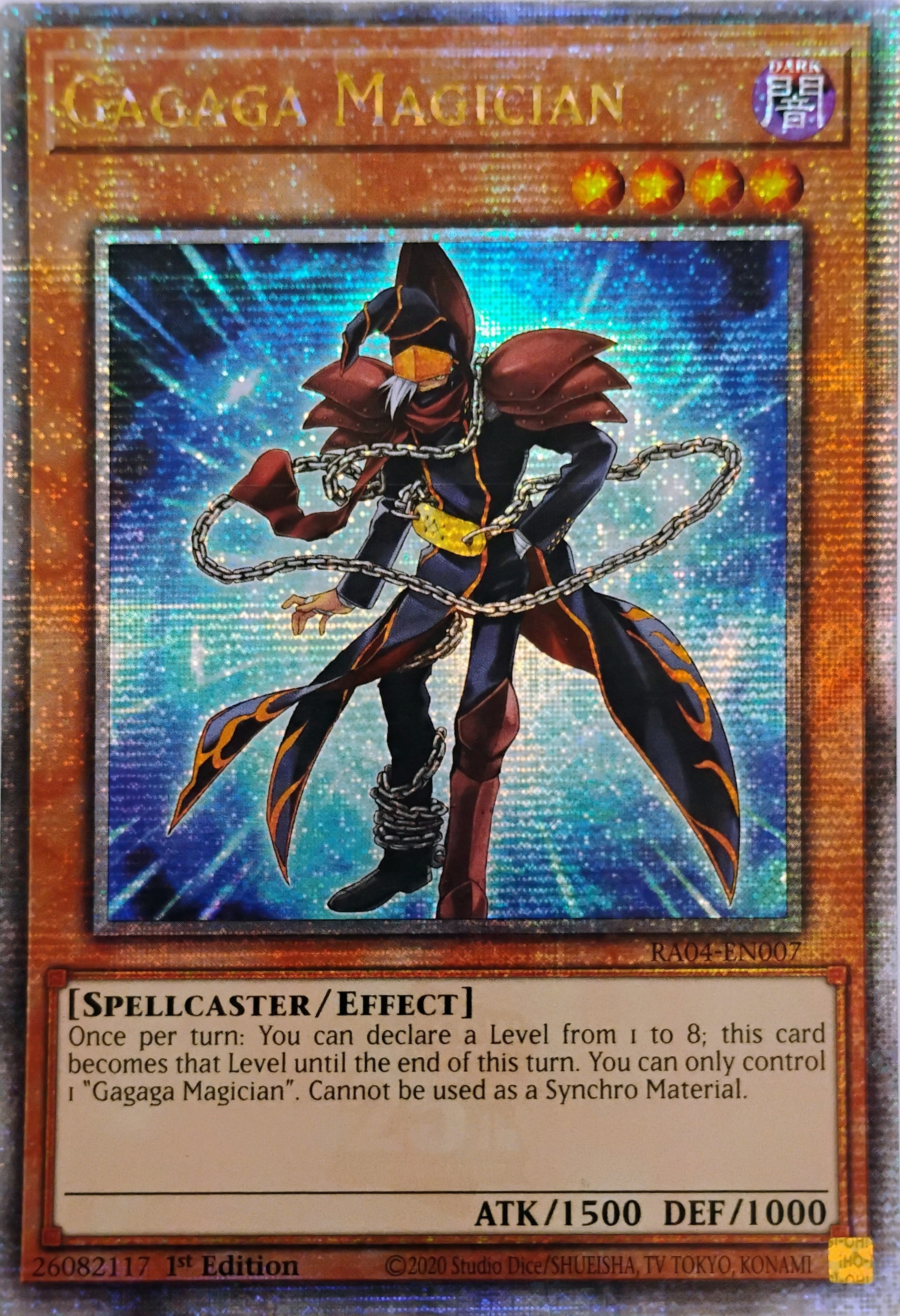 Yugioh! Gagaga Magician Ra04-en007 1st edition Quarter Century