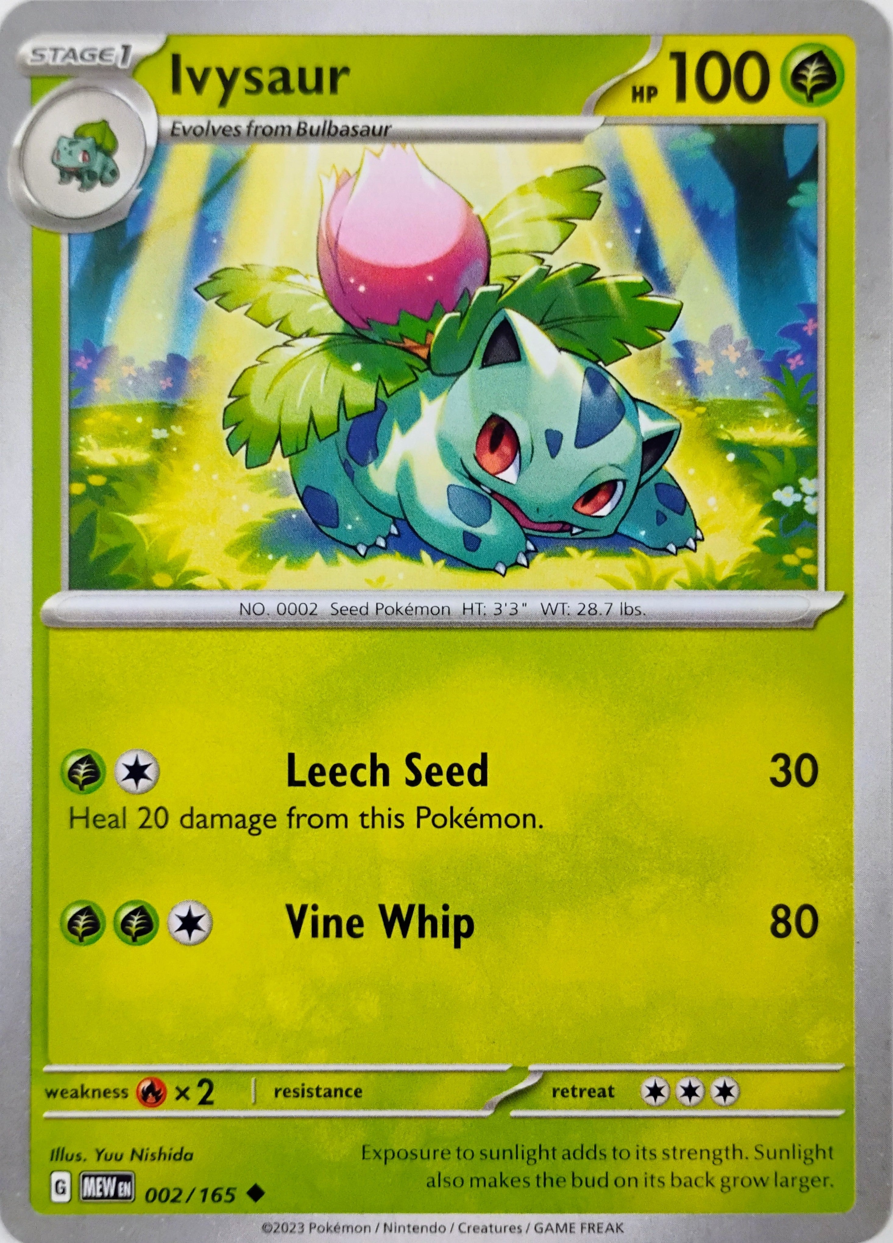 Pokémon tcg Ivysaur 002/165