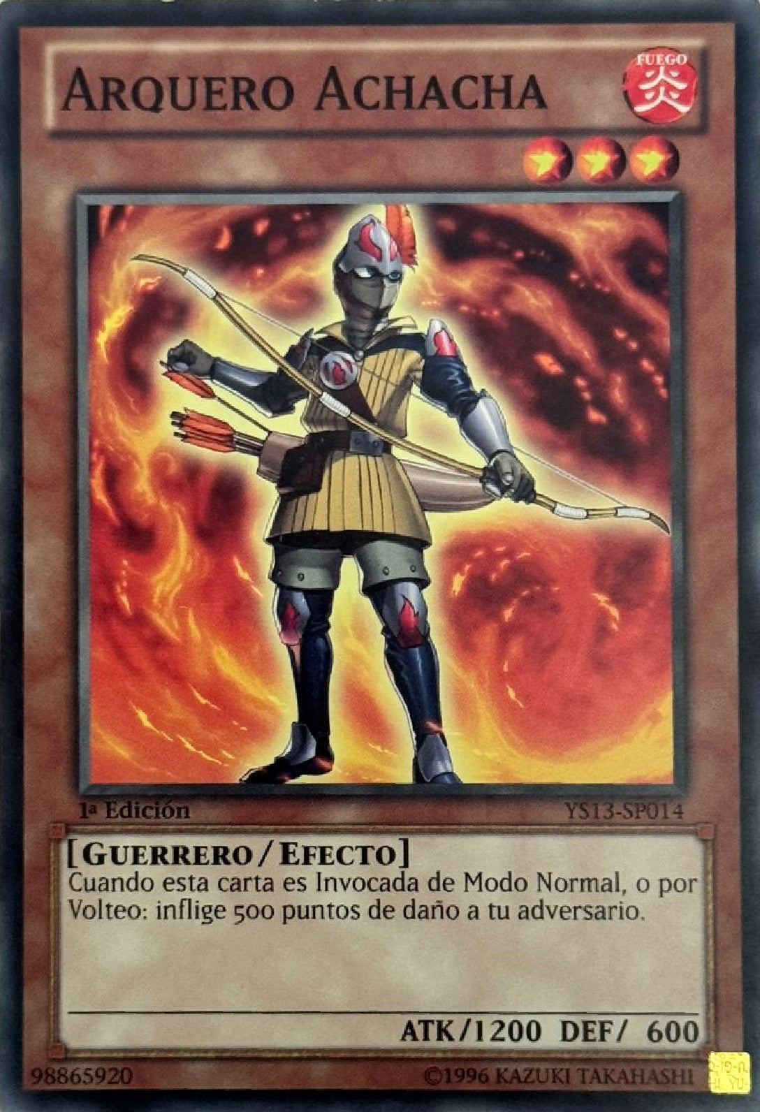 Yugioh! Arquero Achacha YS13-SP014 1st Edition