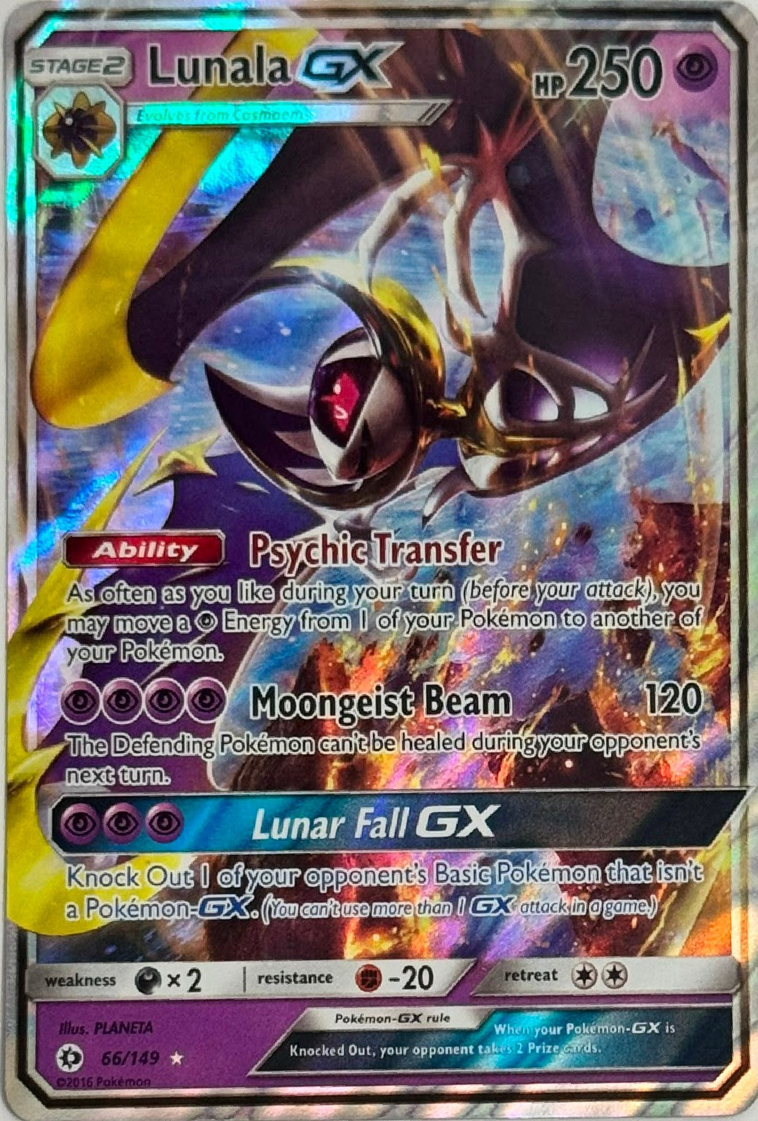 Pokémon Tcg Lunala GX 66/149